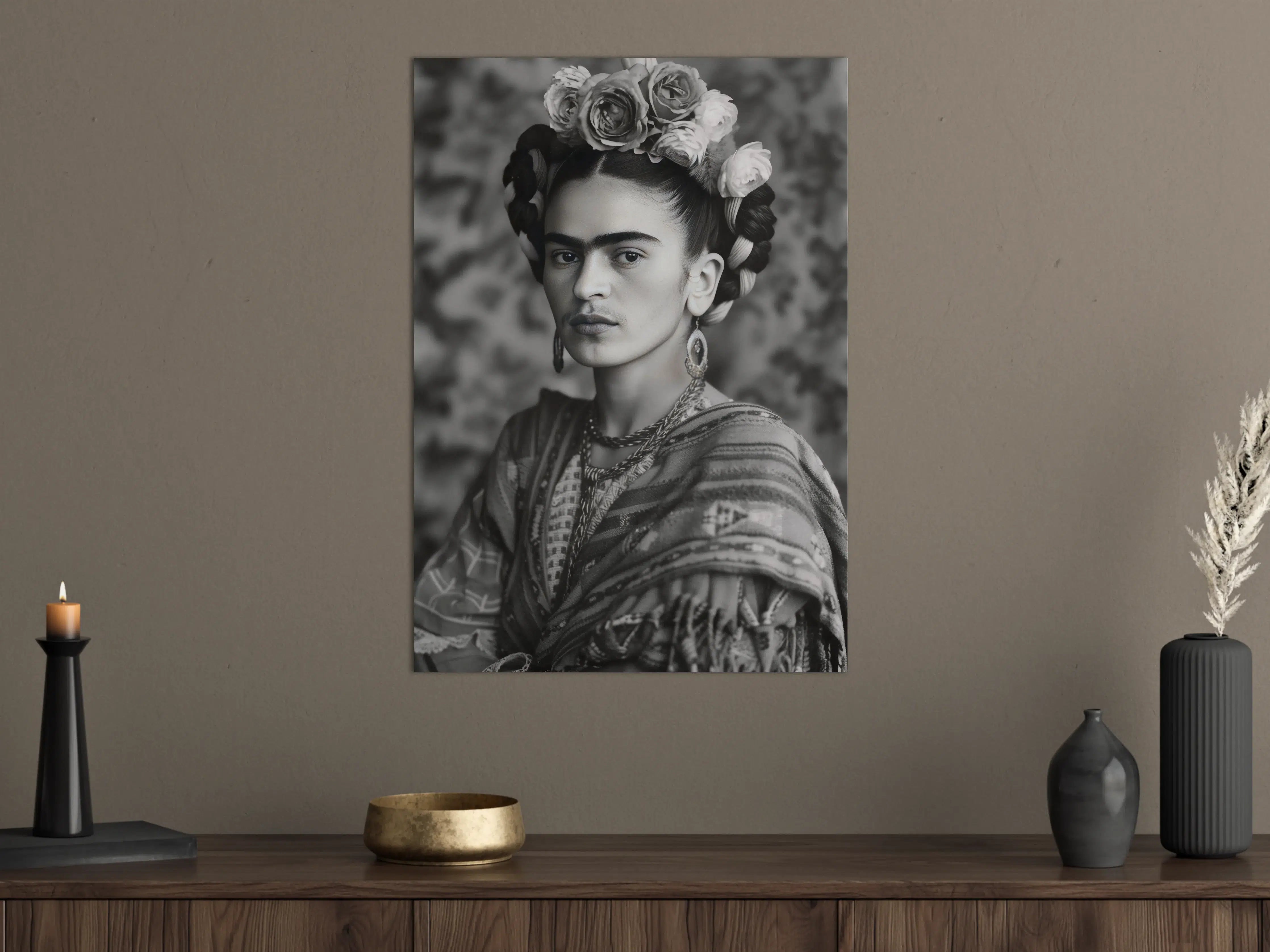 Große Wandbilder - Schöne schwarze-and-weiße Porträtaufnahme