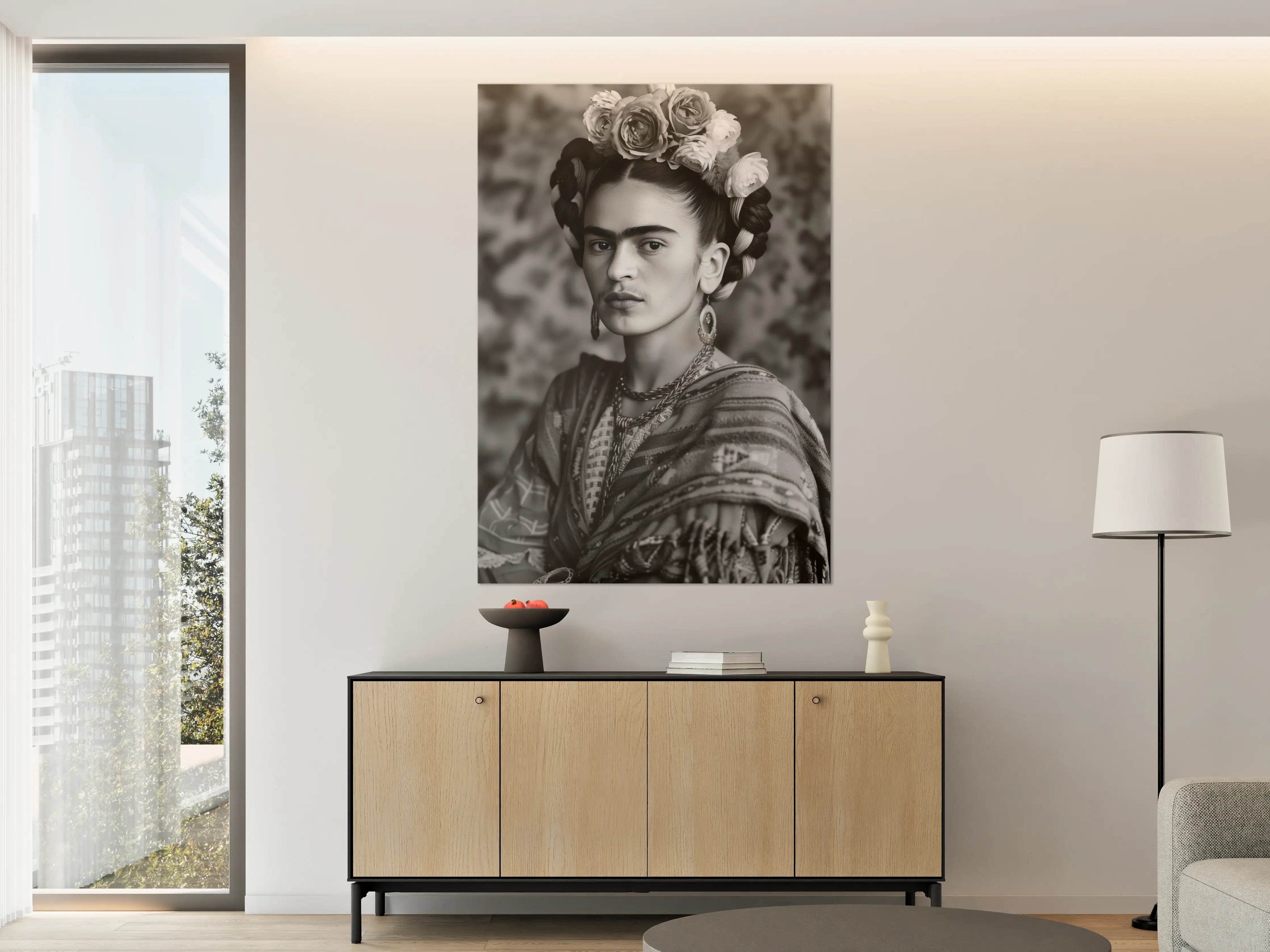 Große Wandbilder - Schöne schwarze-and-weiße Porträtaufnahme