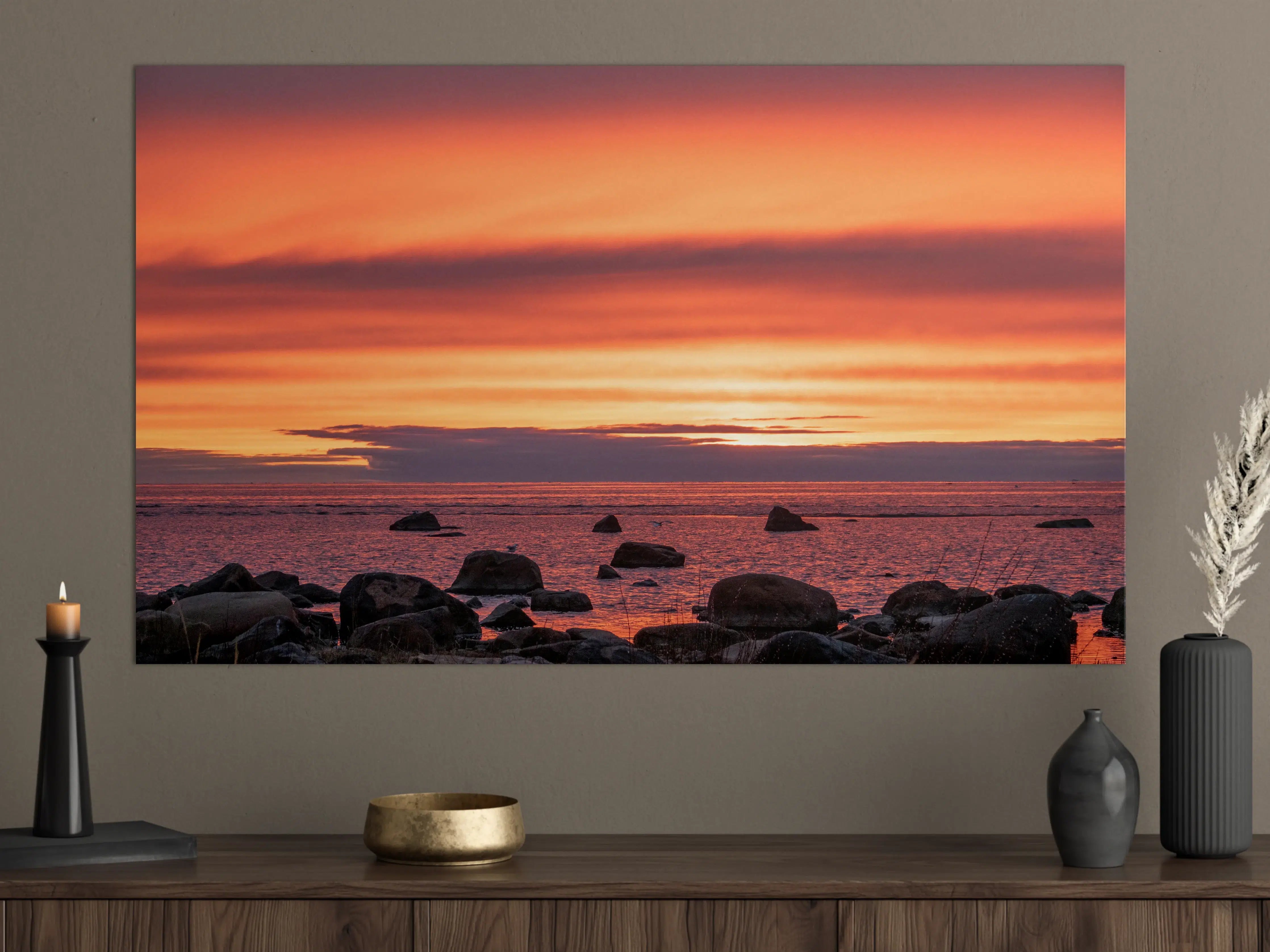 Große Wandbilder - Schöner Sonnenuntergang am Meer