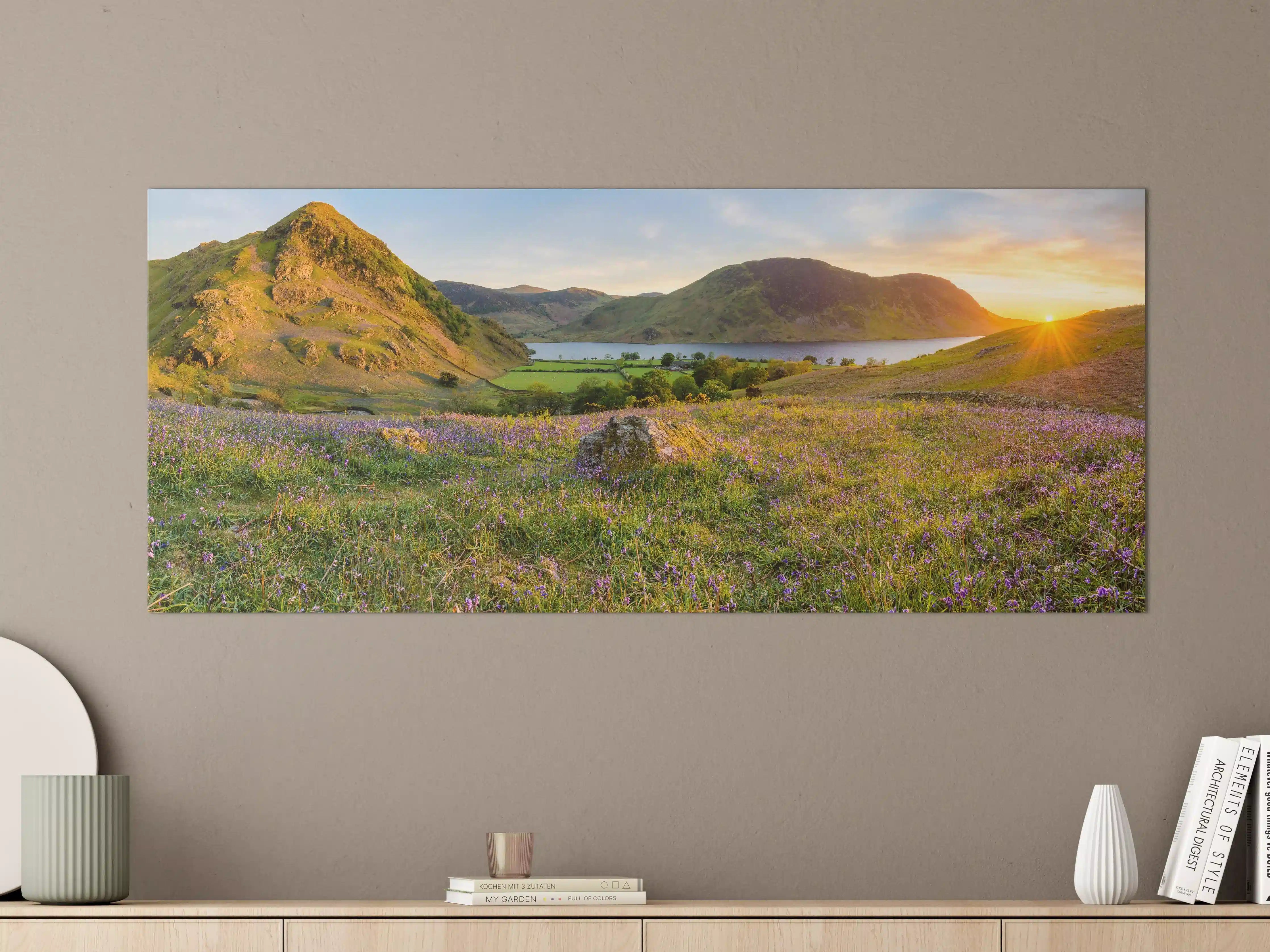 Große Wandbilder - Schöner Sonnenuntergang bei Rannerdale Knots
