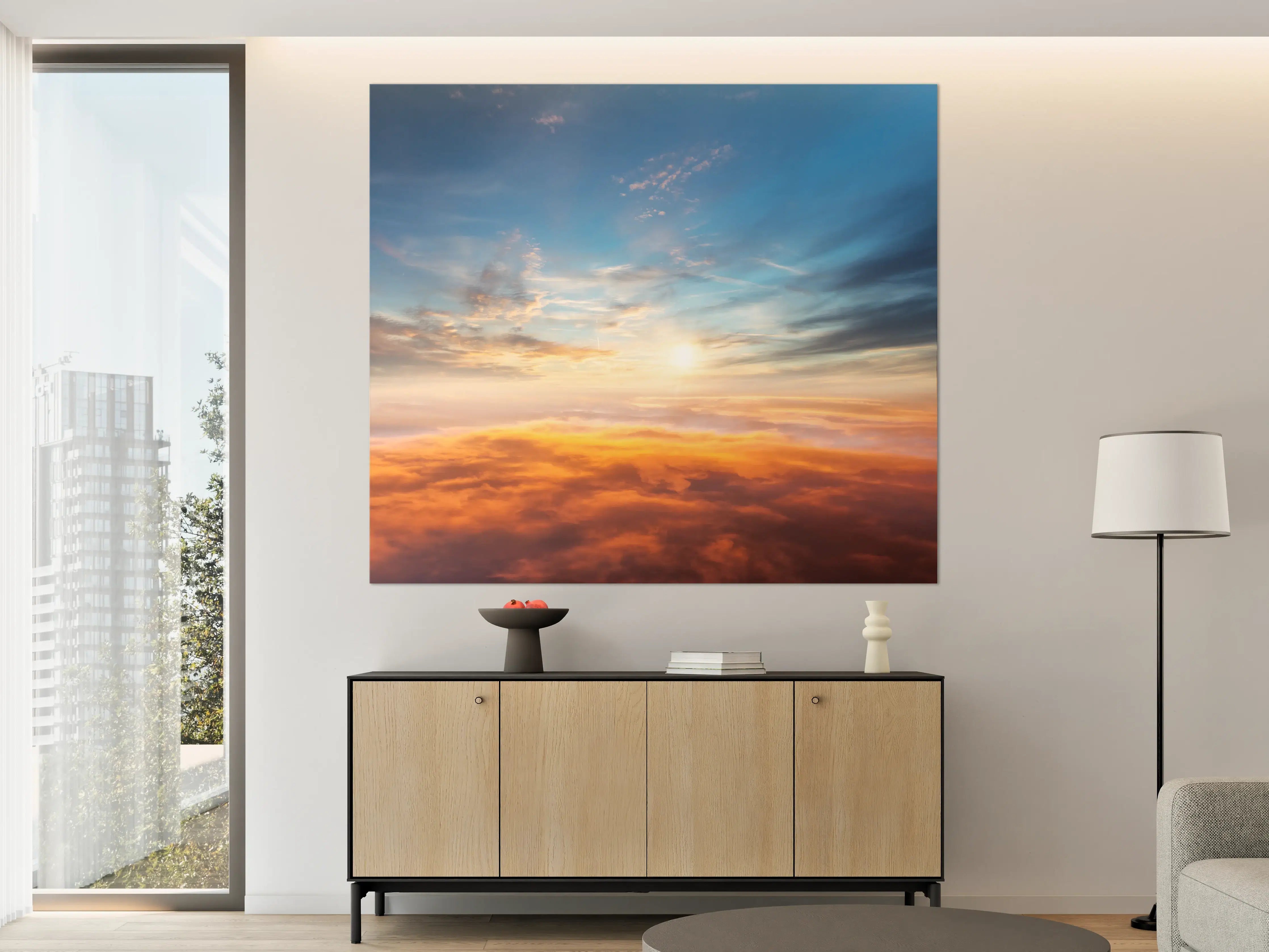 Große Wandbilder - Schöner Sonnenuntergang über den Wolken