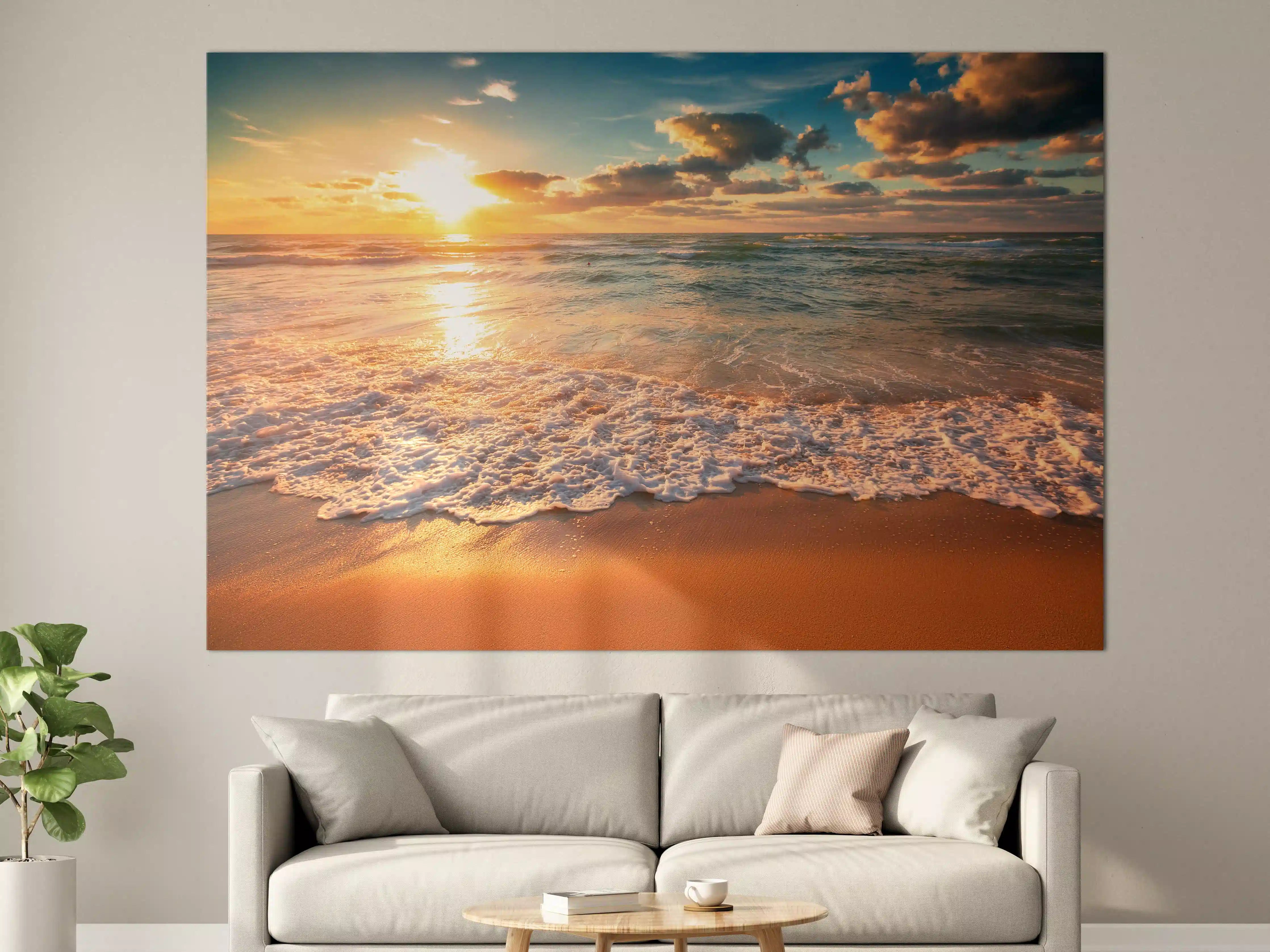 Große Wandbilder - Schönes Sonnenlicht am Strand