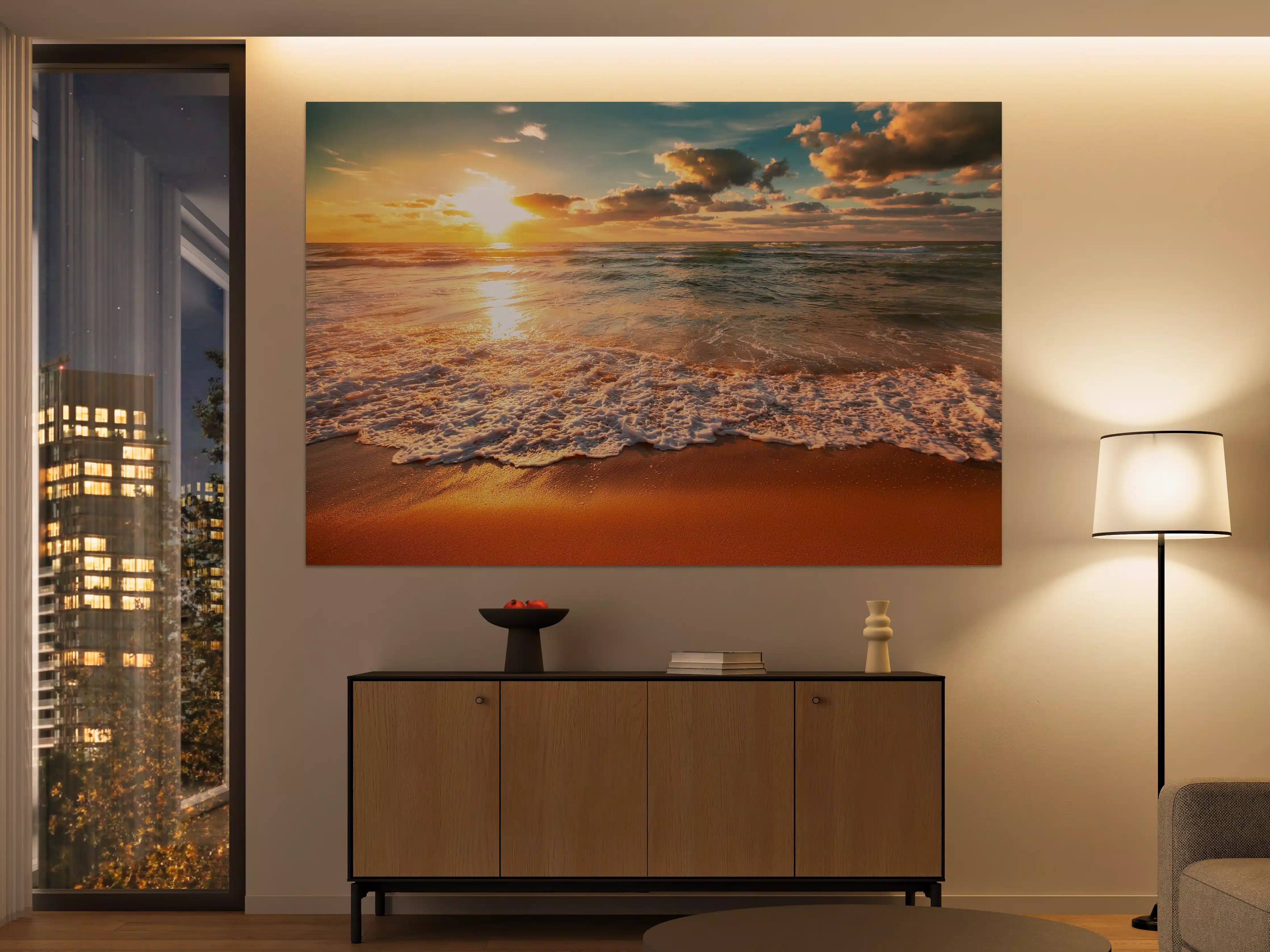 Große Wandbilder - Schönes Sonnenlicht am Strand