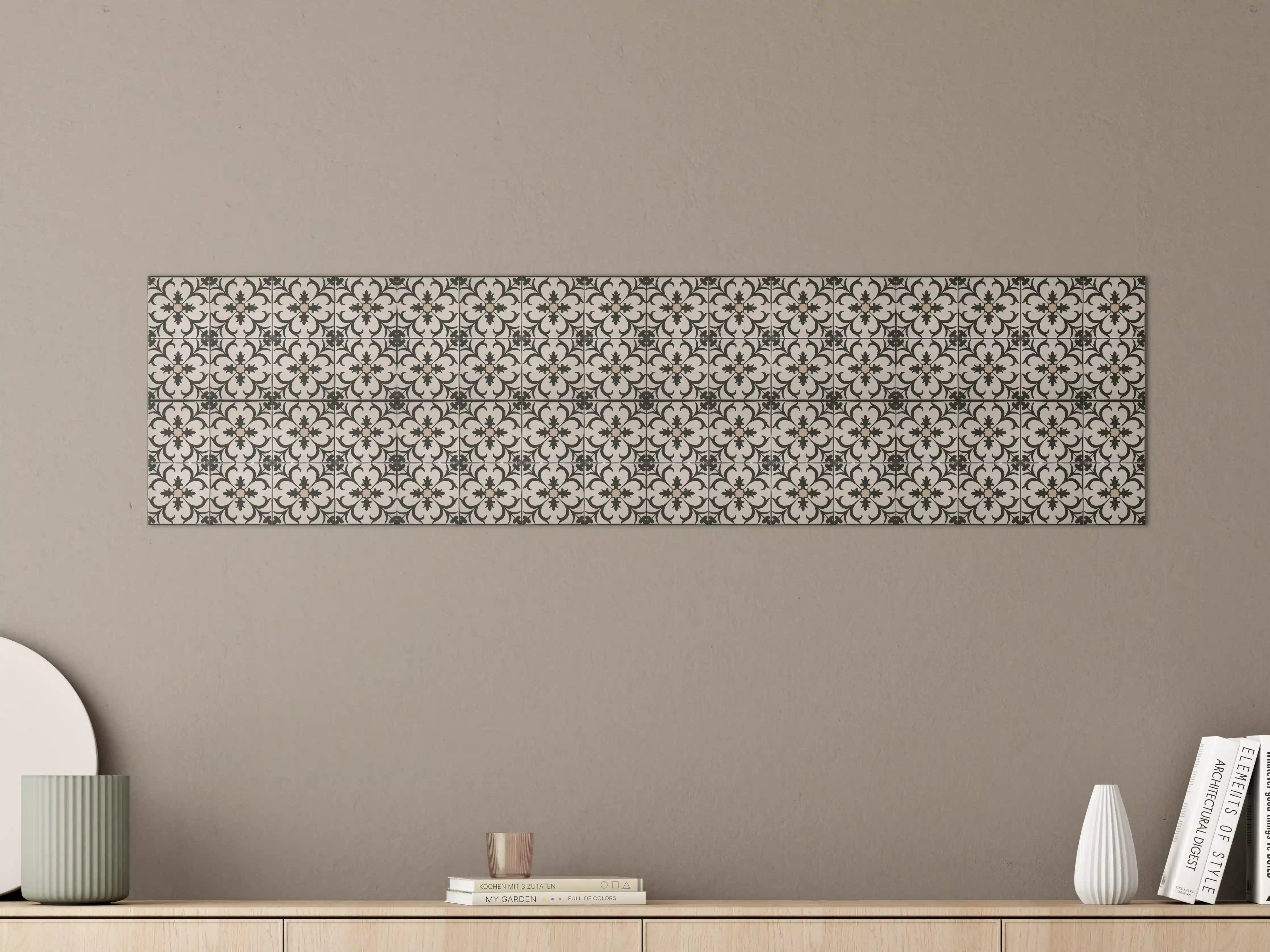 Große Wandbilder - Schwarz Braun Vintage Mosaik