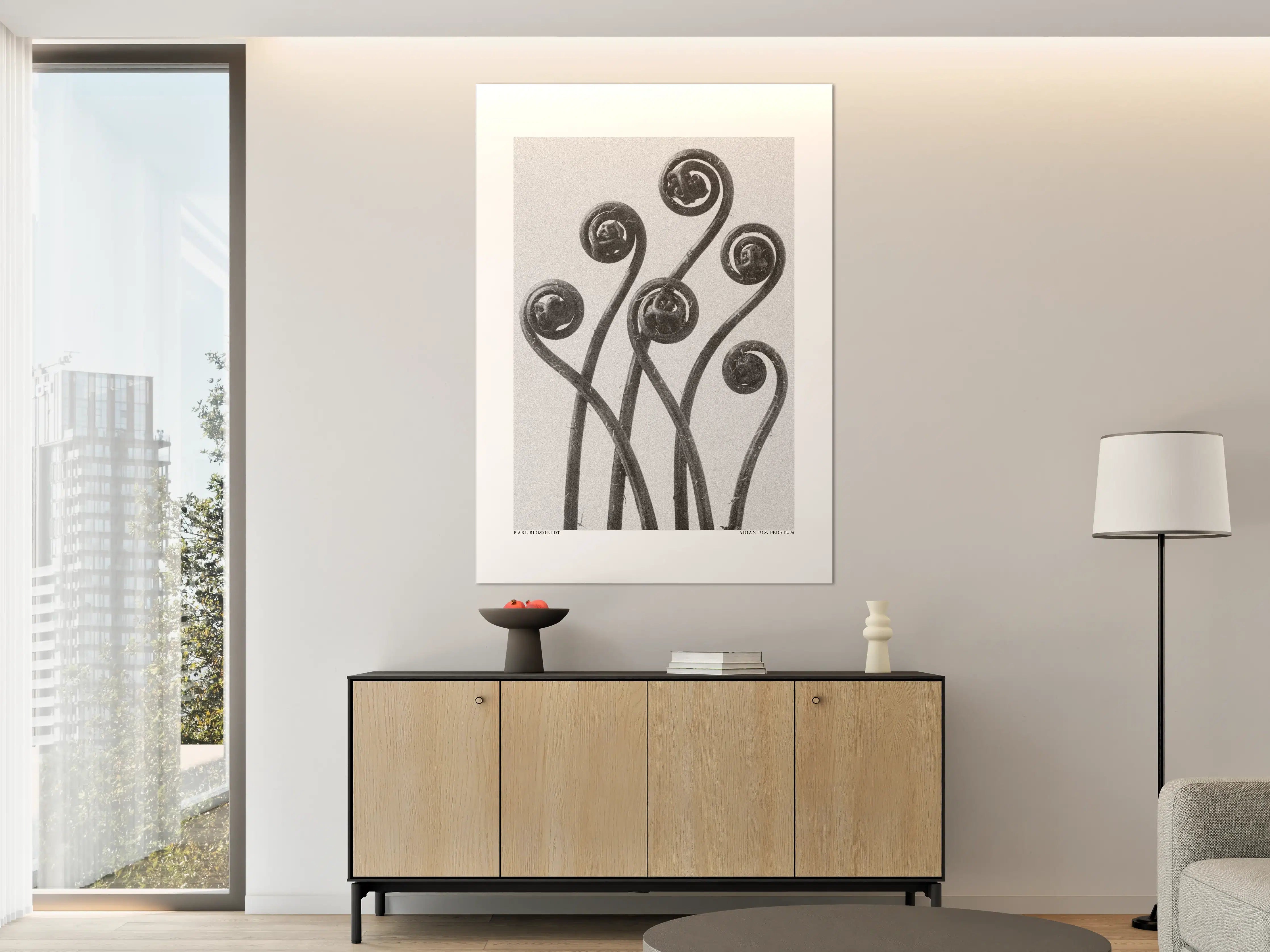 Große Wandbilder - Schwarz-Weiß Blumendesign