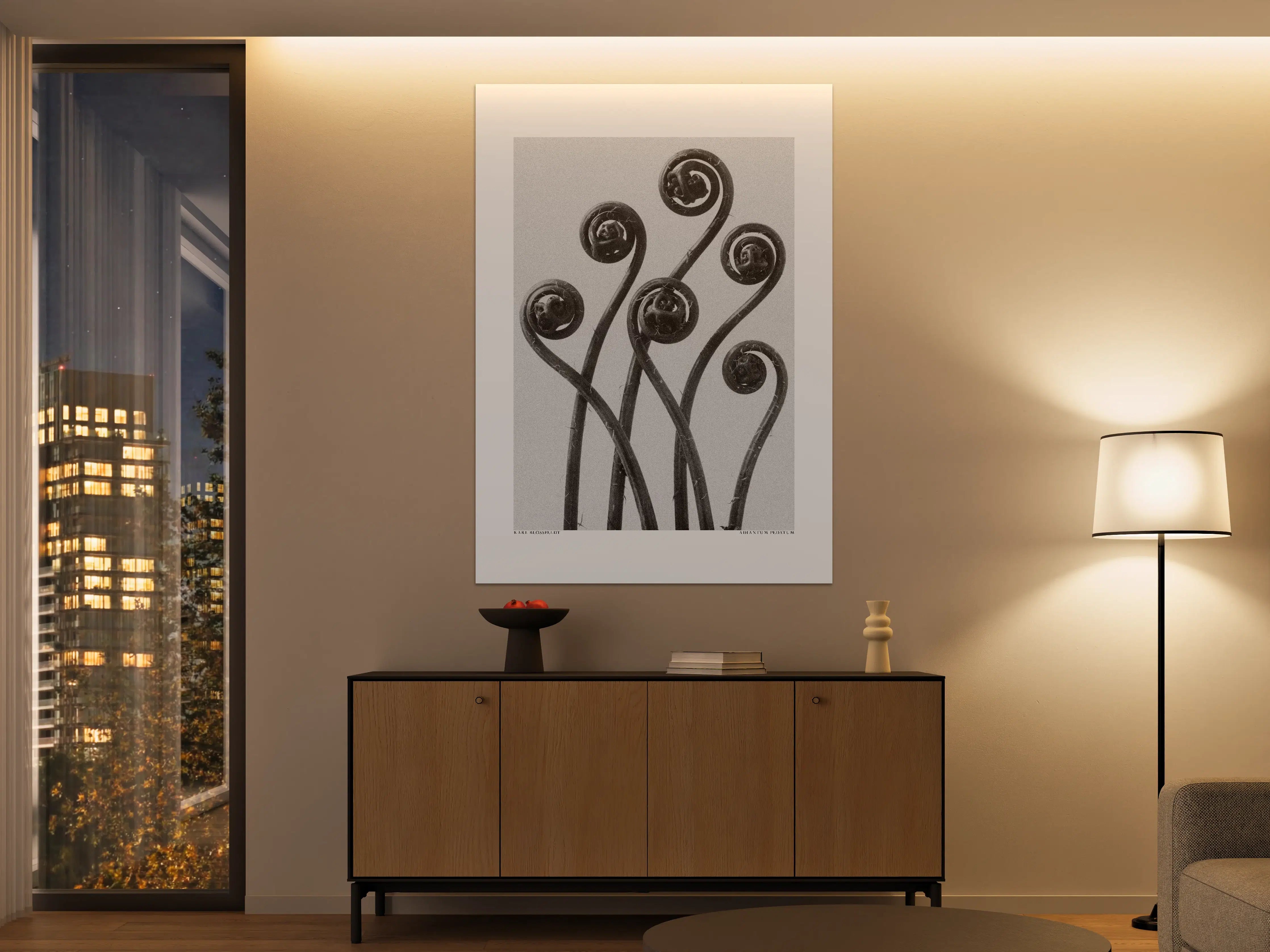 Große Wandbilder - Schwarz-Weiß Blumendesign