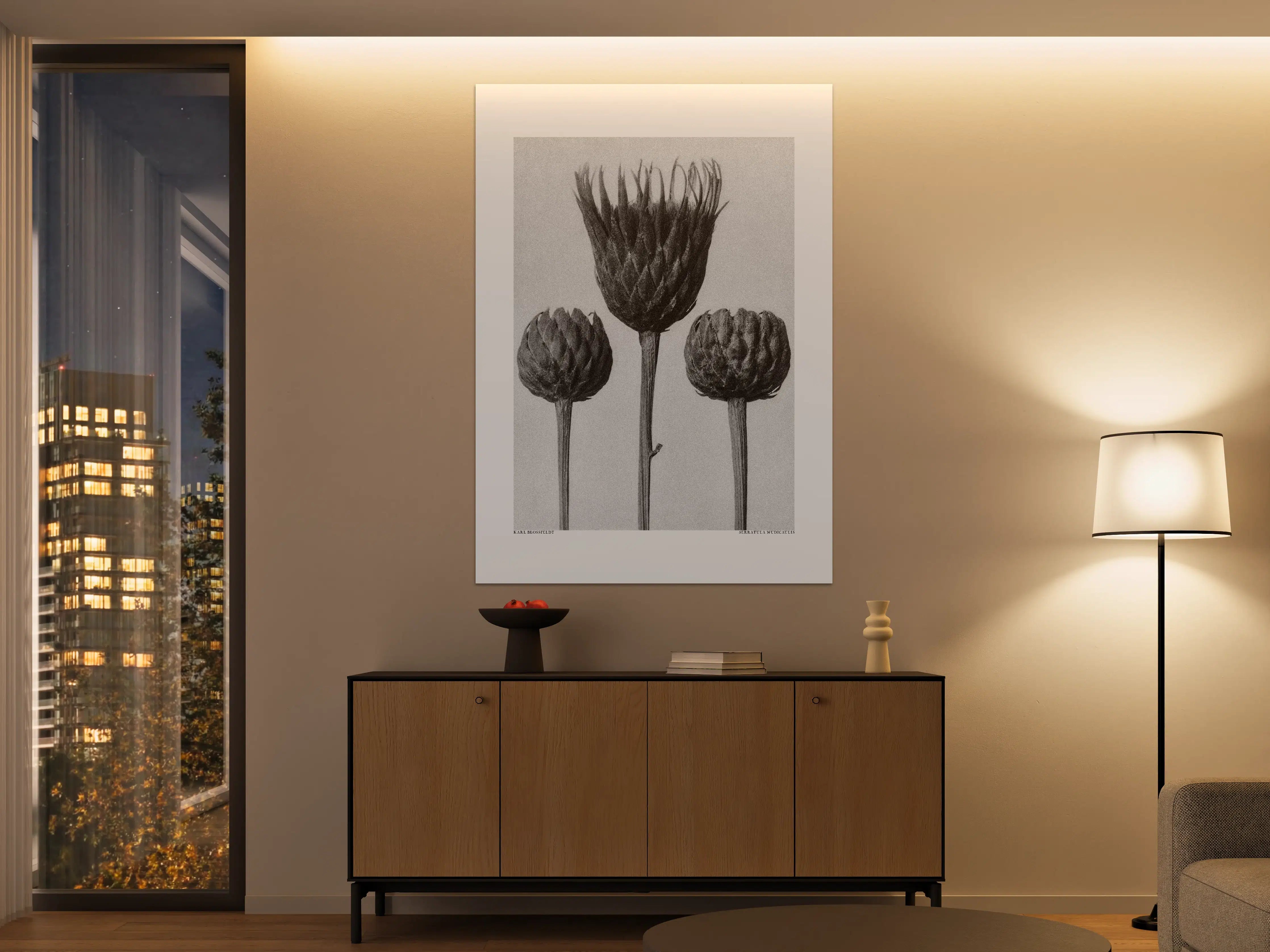 Große Wandbilder - Schwarz-Weiß Blumenthema mit künstlerischer Eleganz