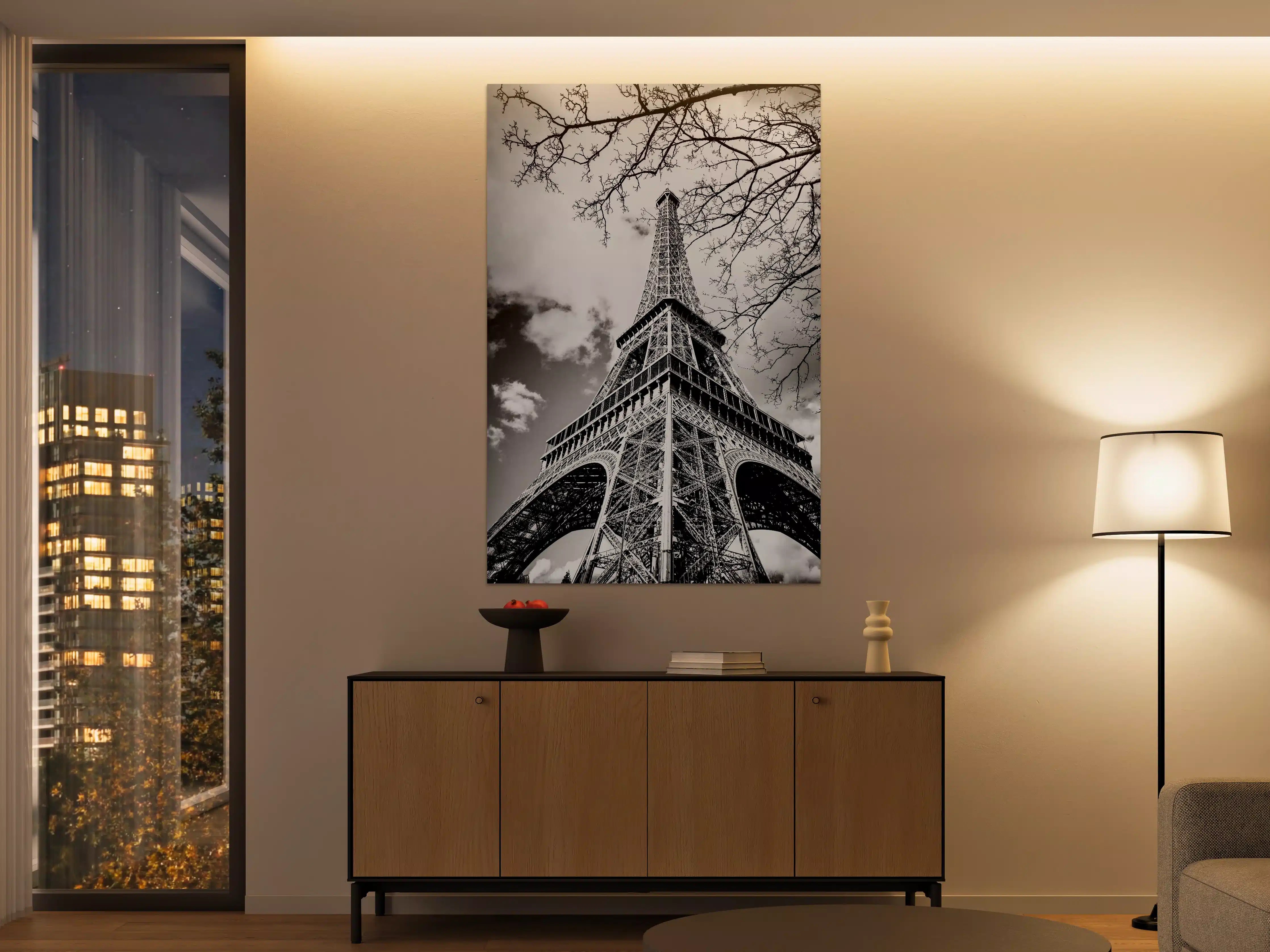 Große Wandbilder - Schwarz-Weiß-Turm-Eiffelturm