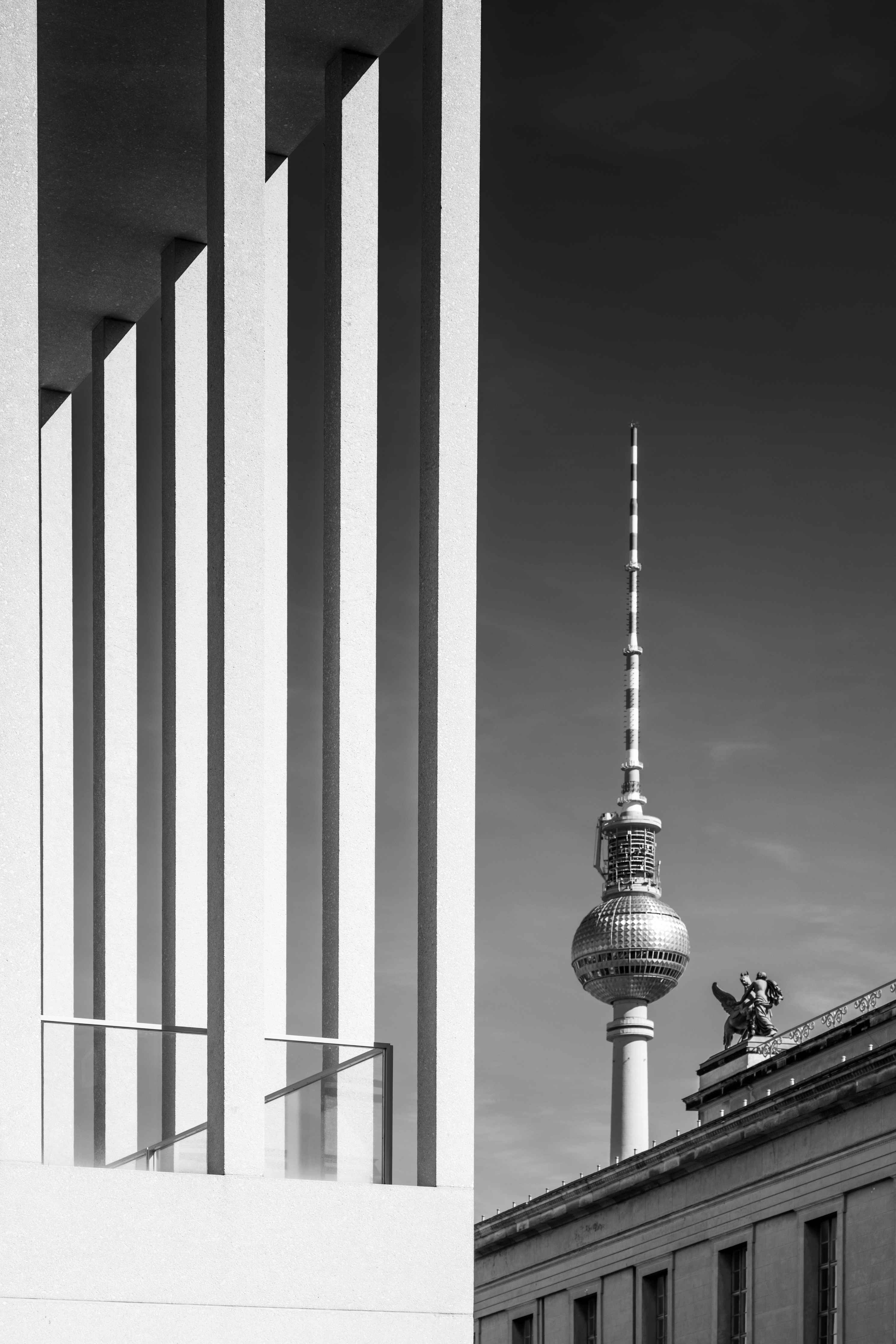 Große Wandbilder-Schwarz-Weiß-Turm-Skyline