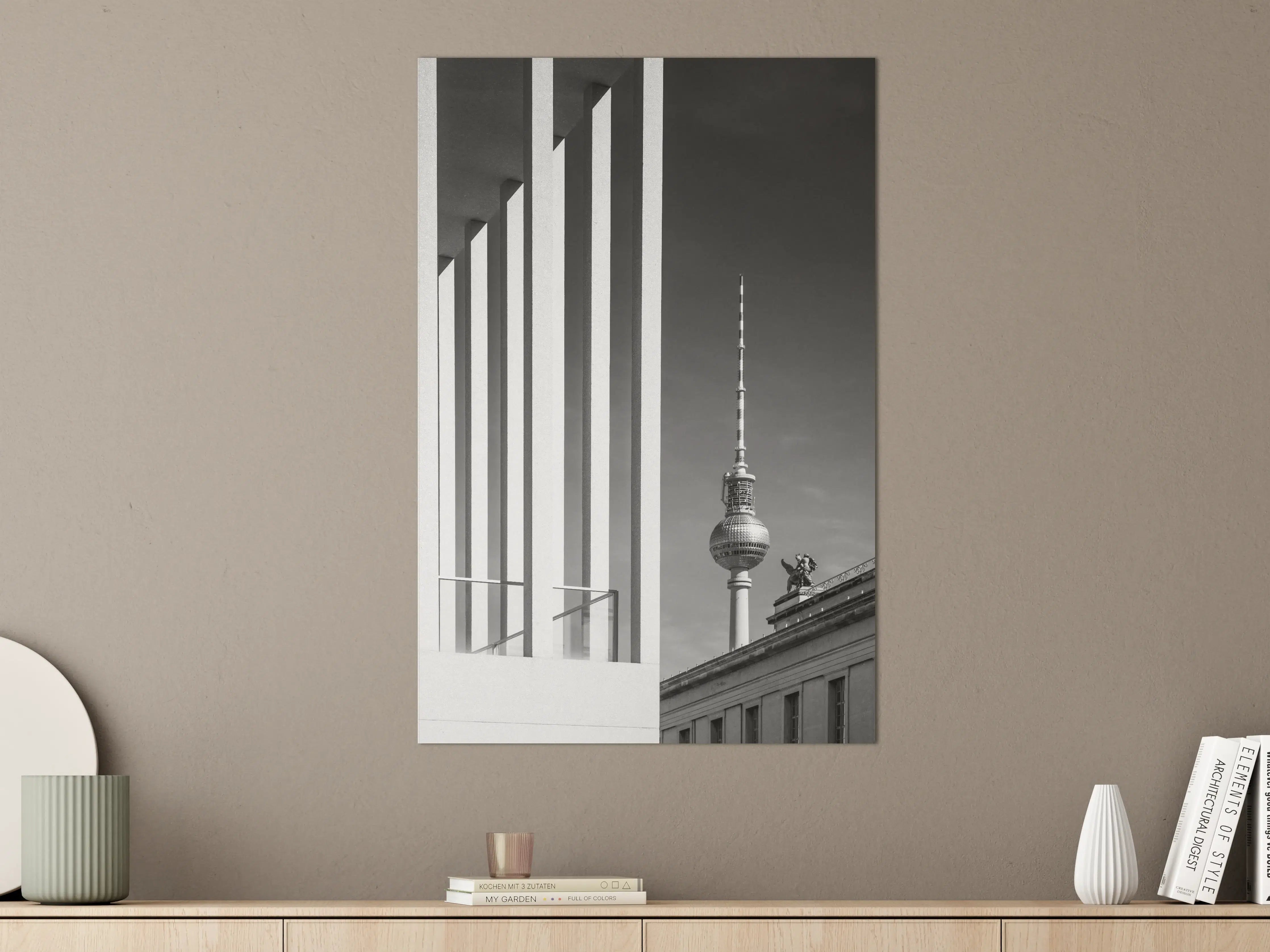 Große Wandbilder - Schwarz-Weiß-Turm-Skyline