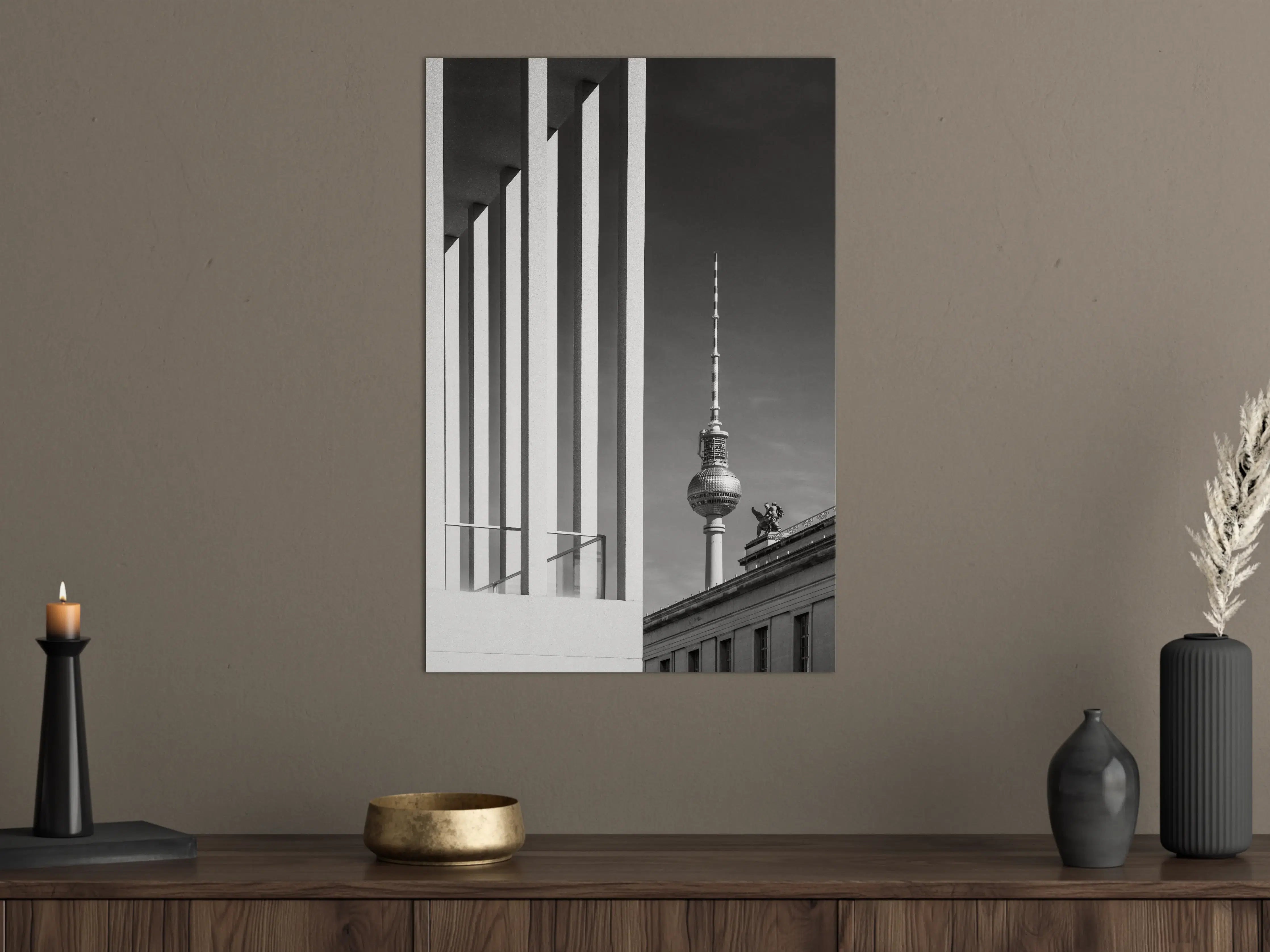 Große Wandbilder - Schwarz-Weiß-Turm-Skyline