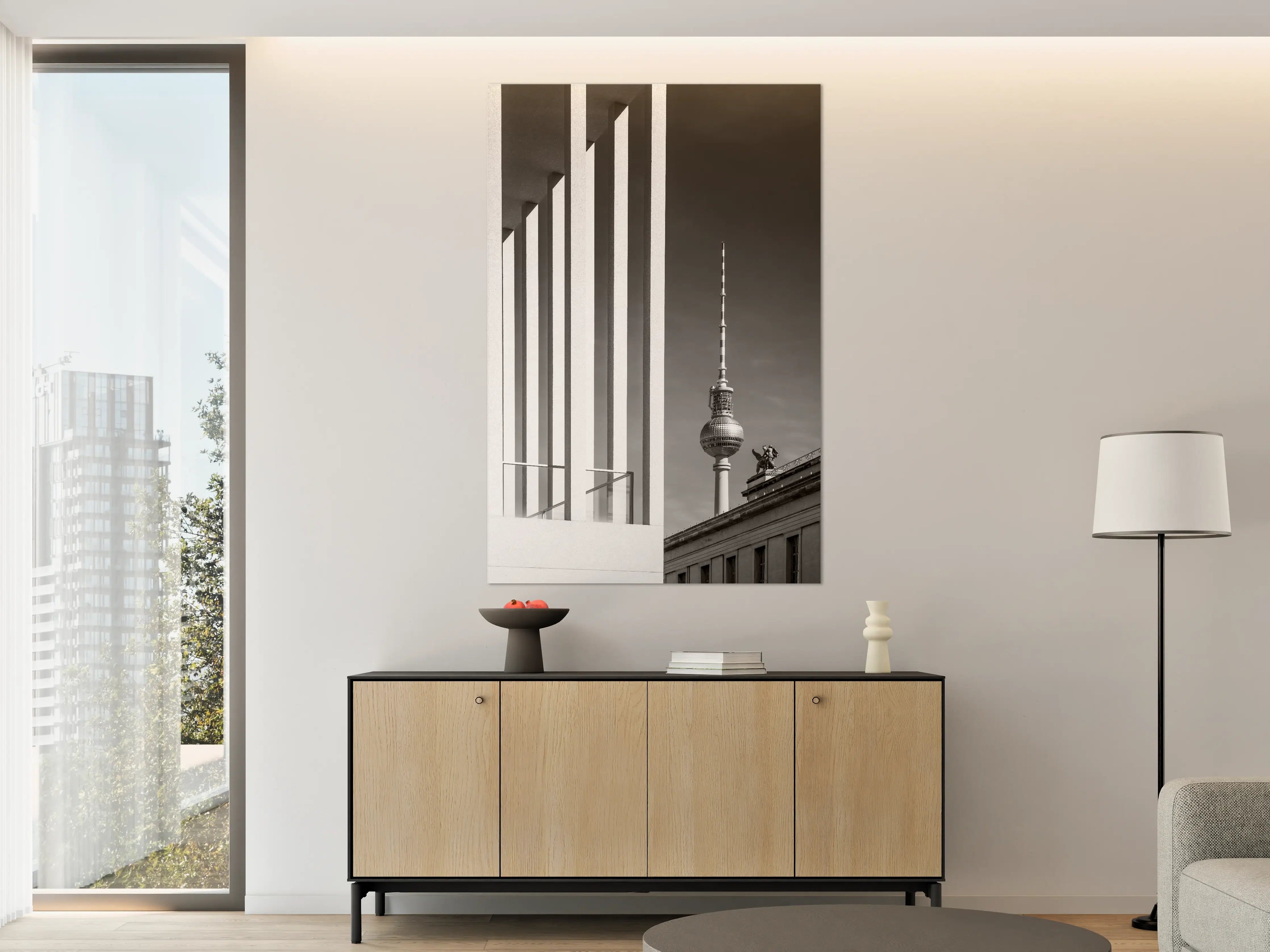 Große Wandbilder - Schwarz-Weiß-Turm-Skyline