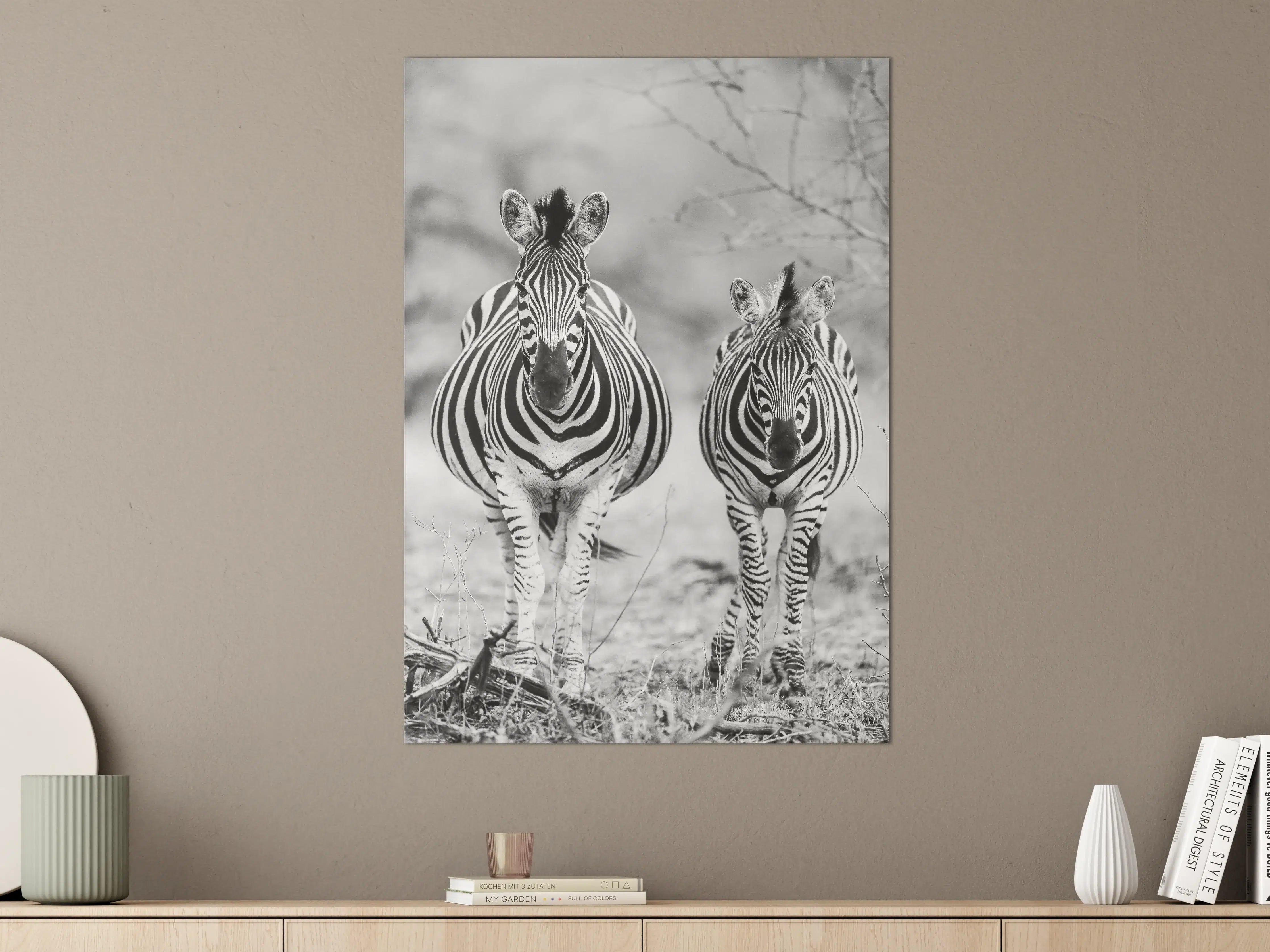 Große Wandbilder - Schwarz-Weiß Zebrapaar