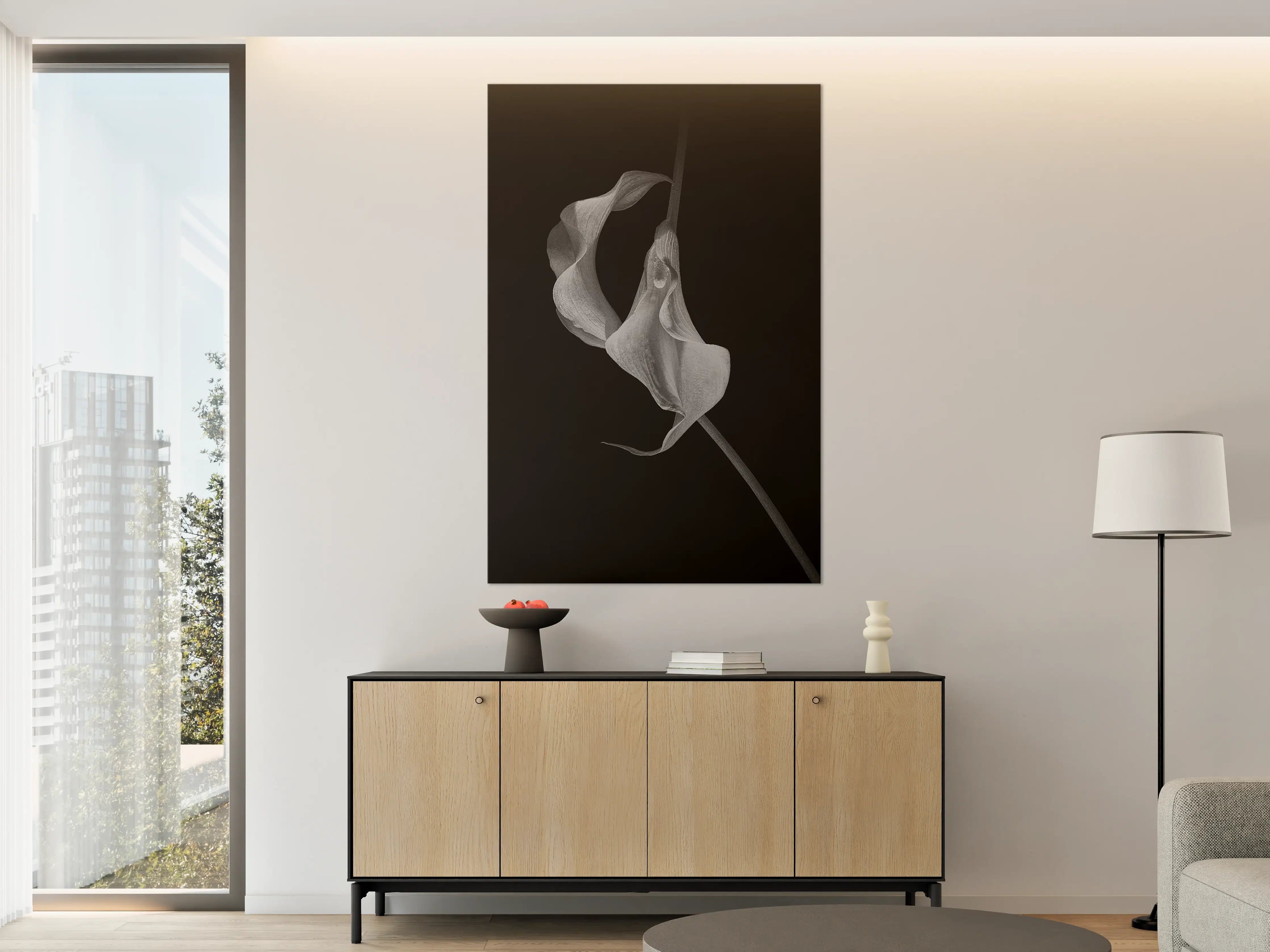 Große Wandbilder - Schwarz-Weiße Blütenfotografie mit künstlerischer Eleganz
