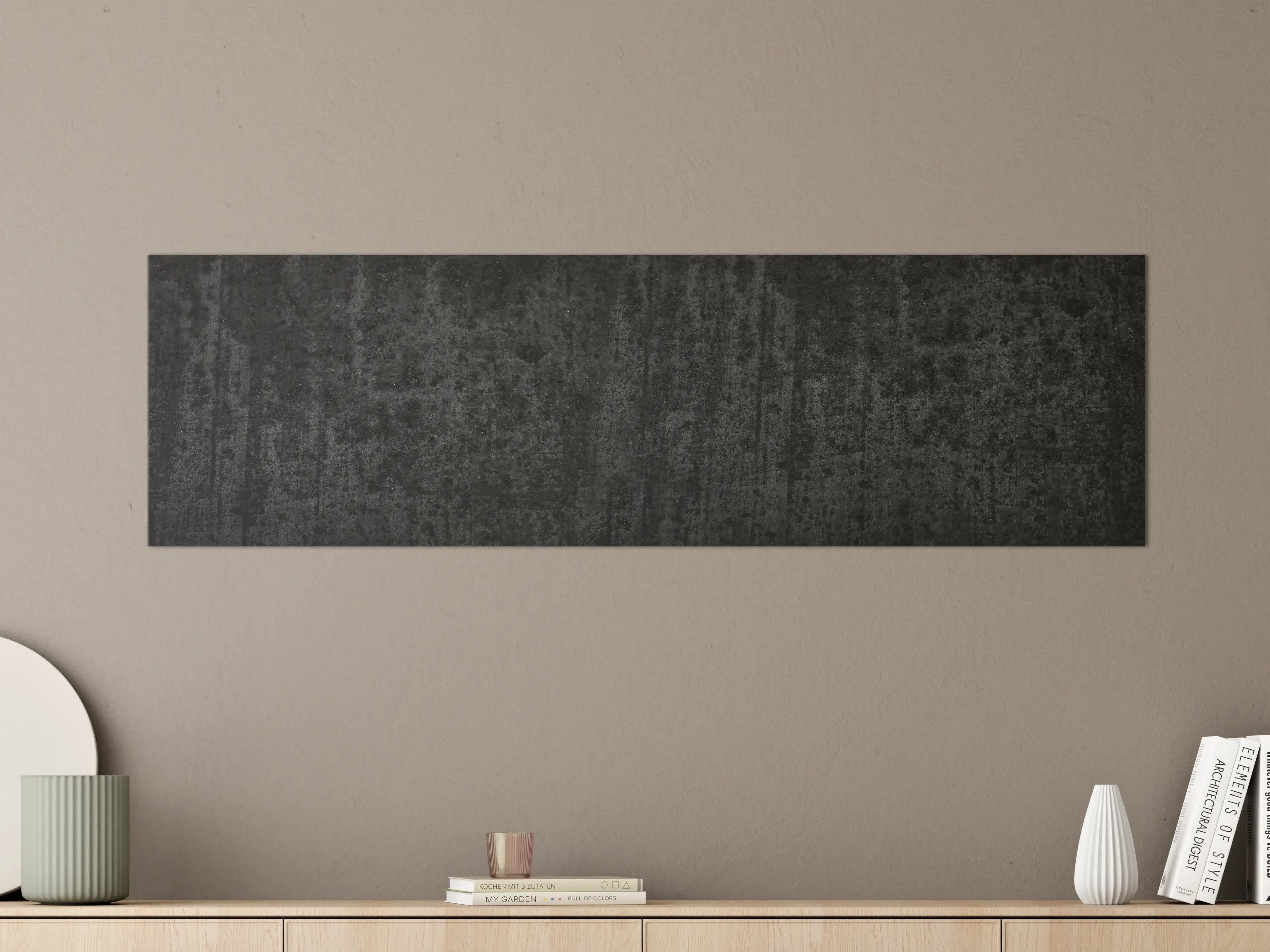 Große Wandbilder - Schwarz-graue Rosttextur