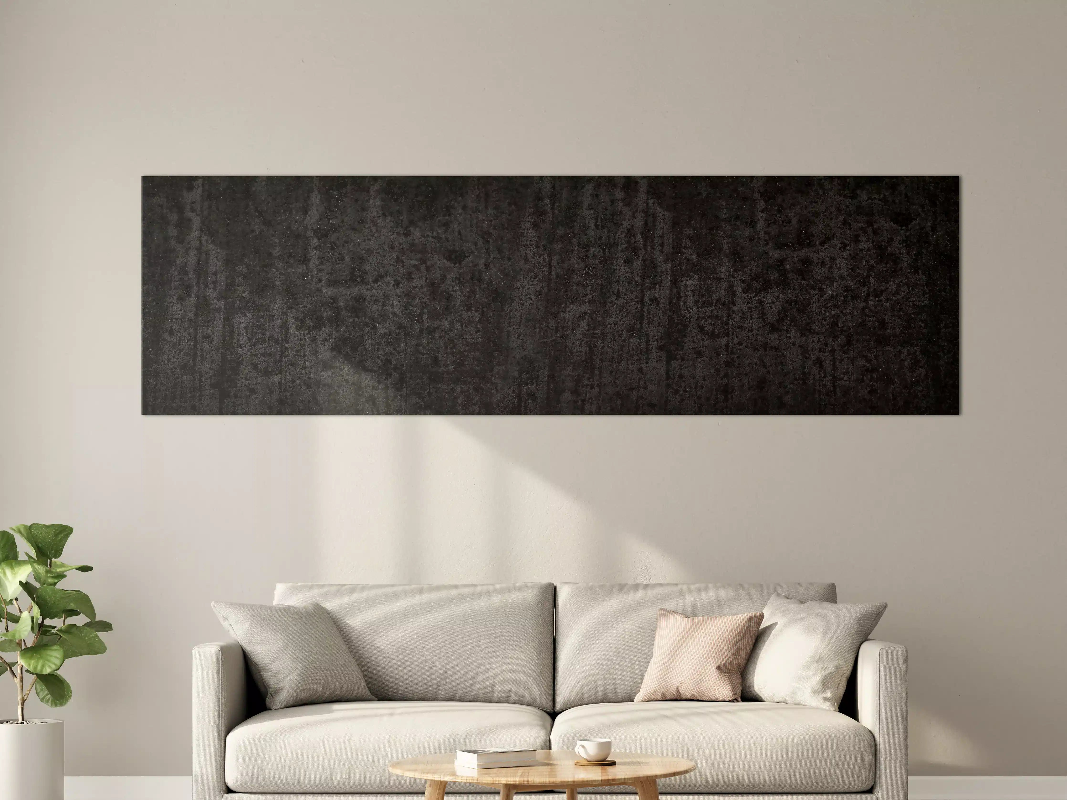Große Wandbilder - Schwarz-graue Rosttextur