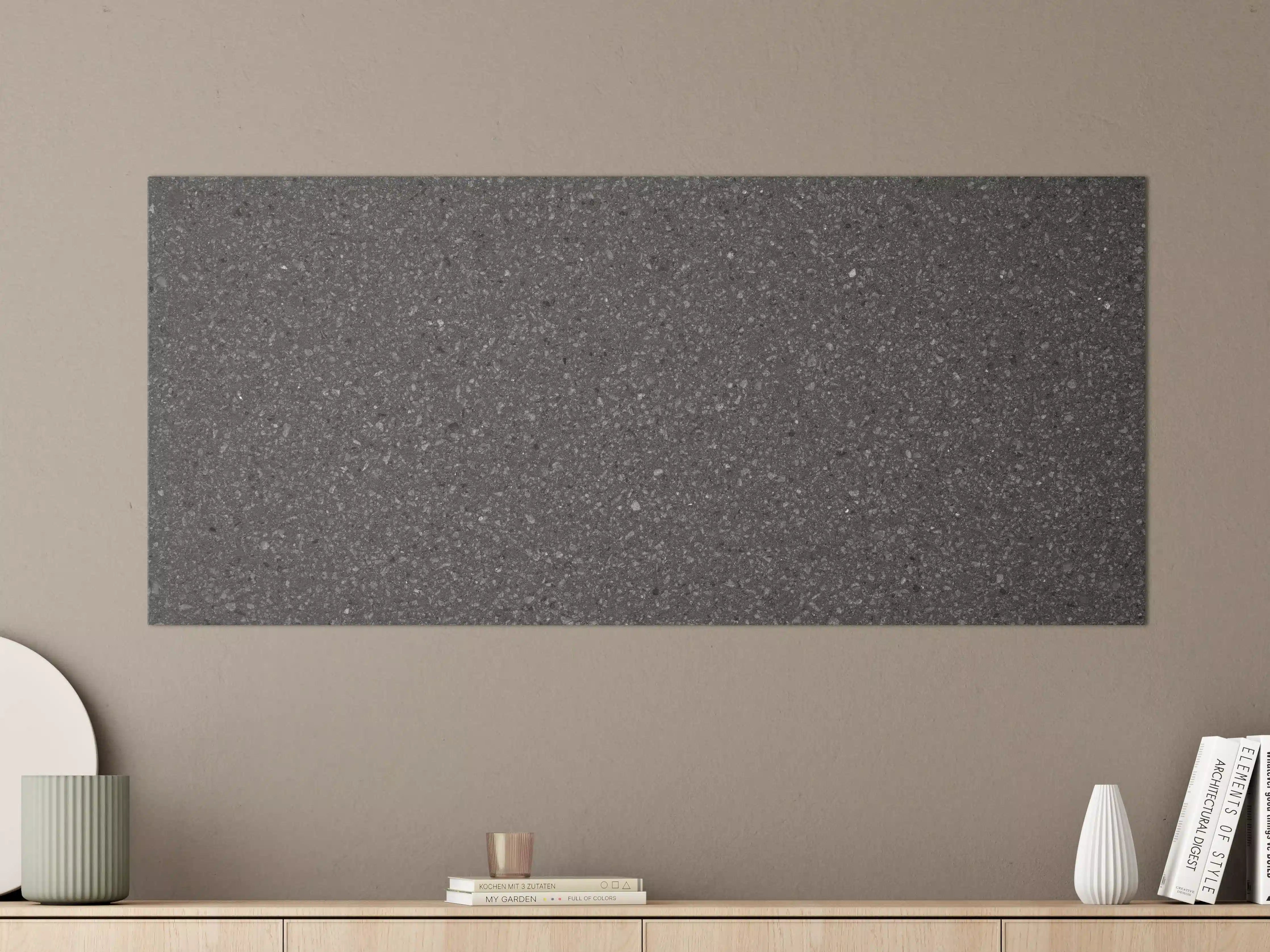 Große Wandbilder - Schwarze Granit-Textur mit feinem Muster