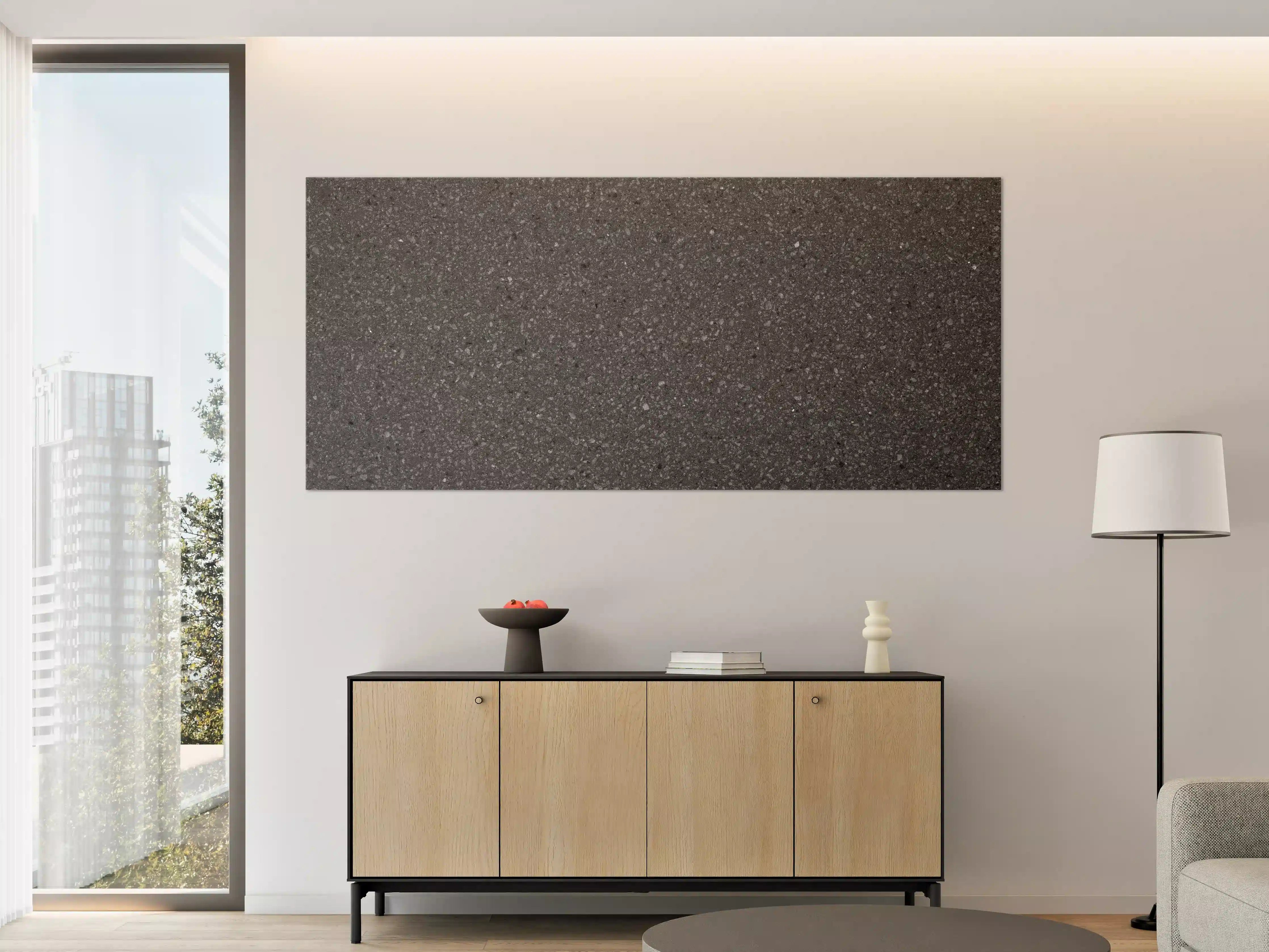 Große Wandbilder - Schwarze Granit-Textur mit feinem Muster