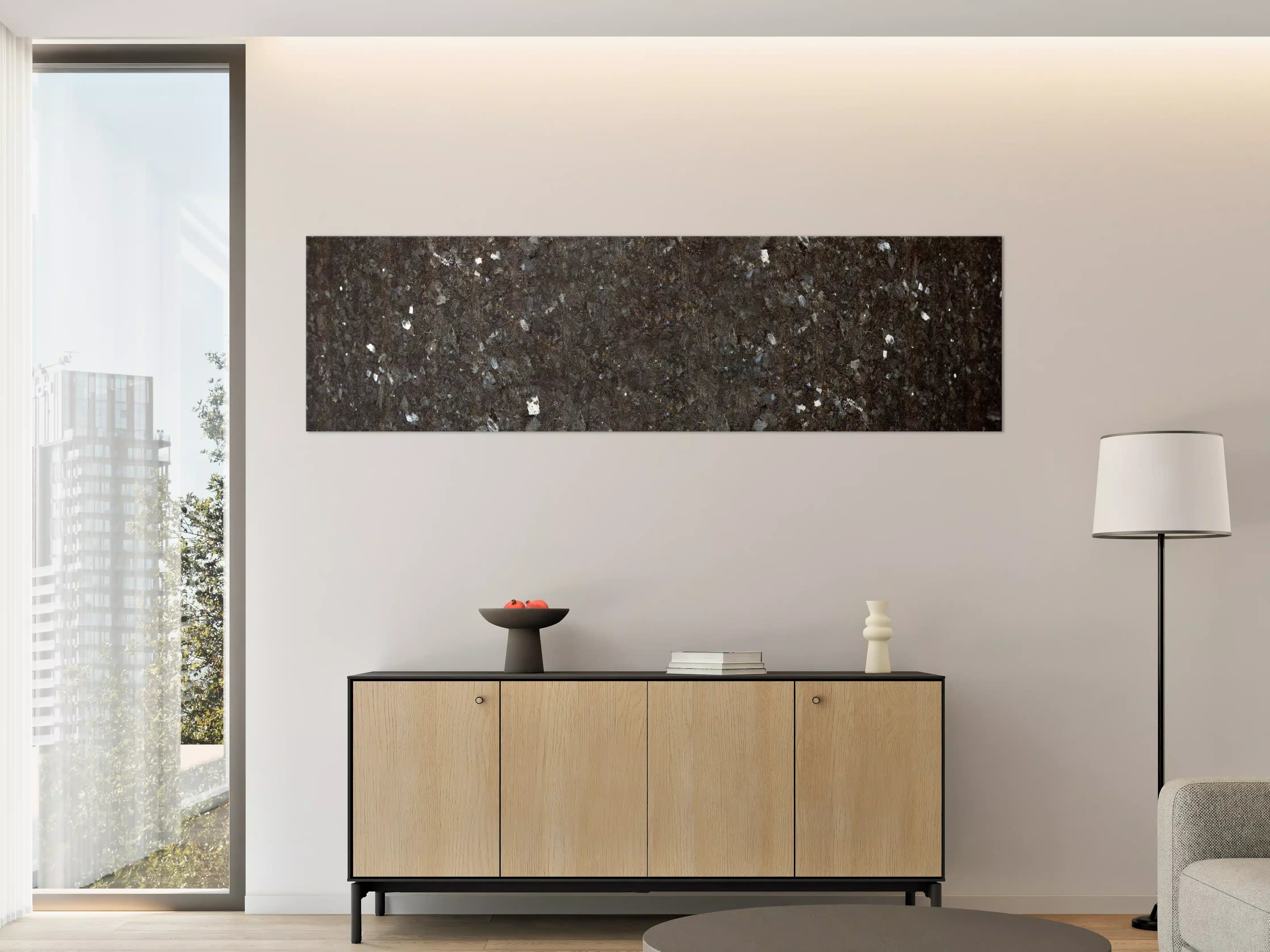 Große Wandbilder - Schwarze Granitwand