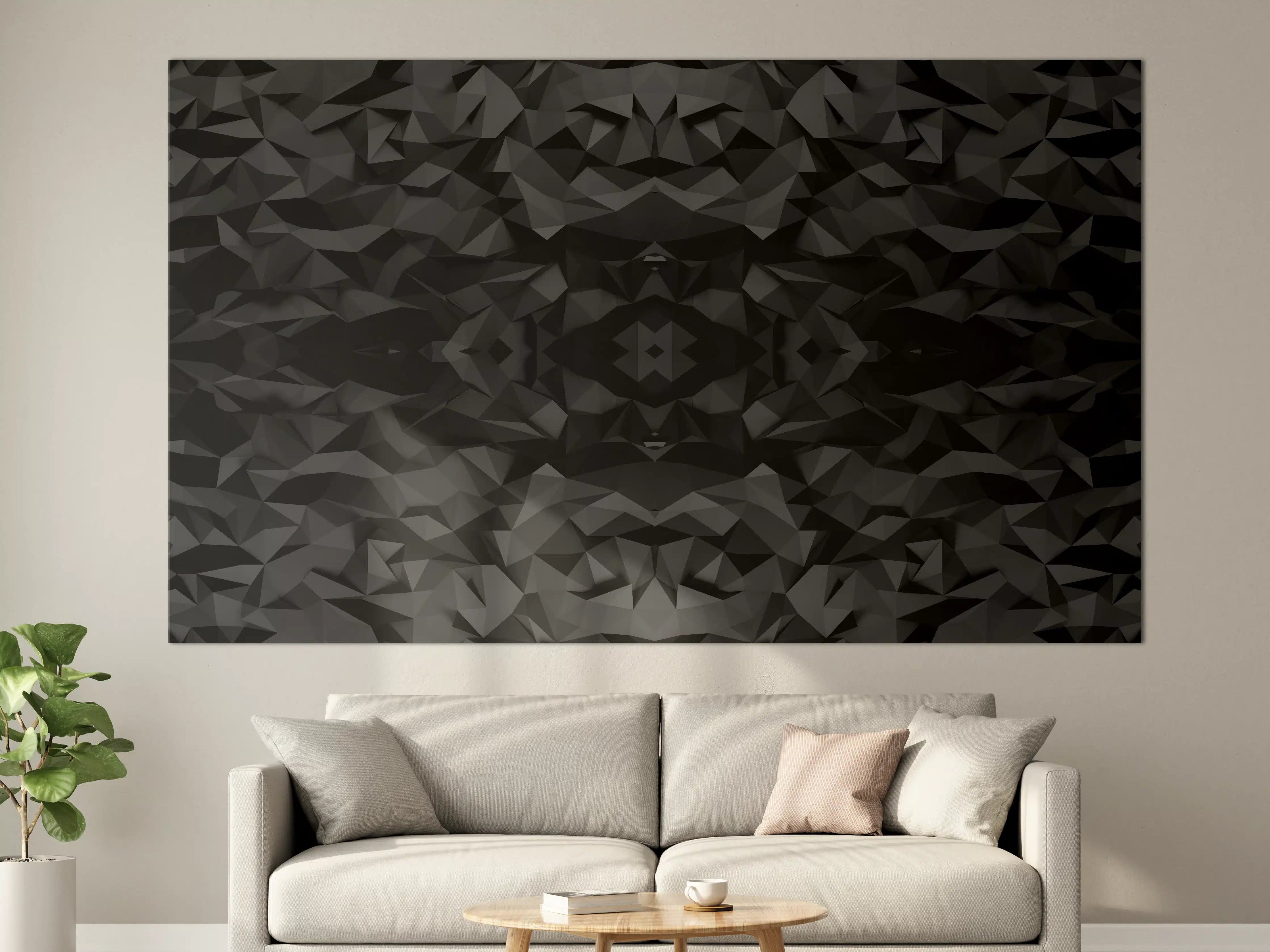 Große Wandbilder - Schwarze geometrische Musterwandpaneele