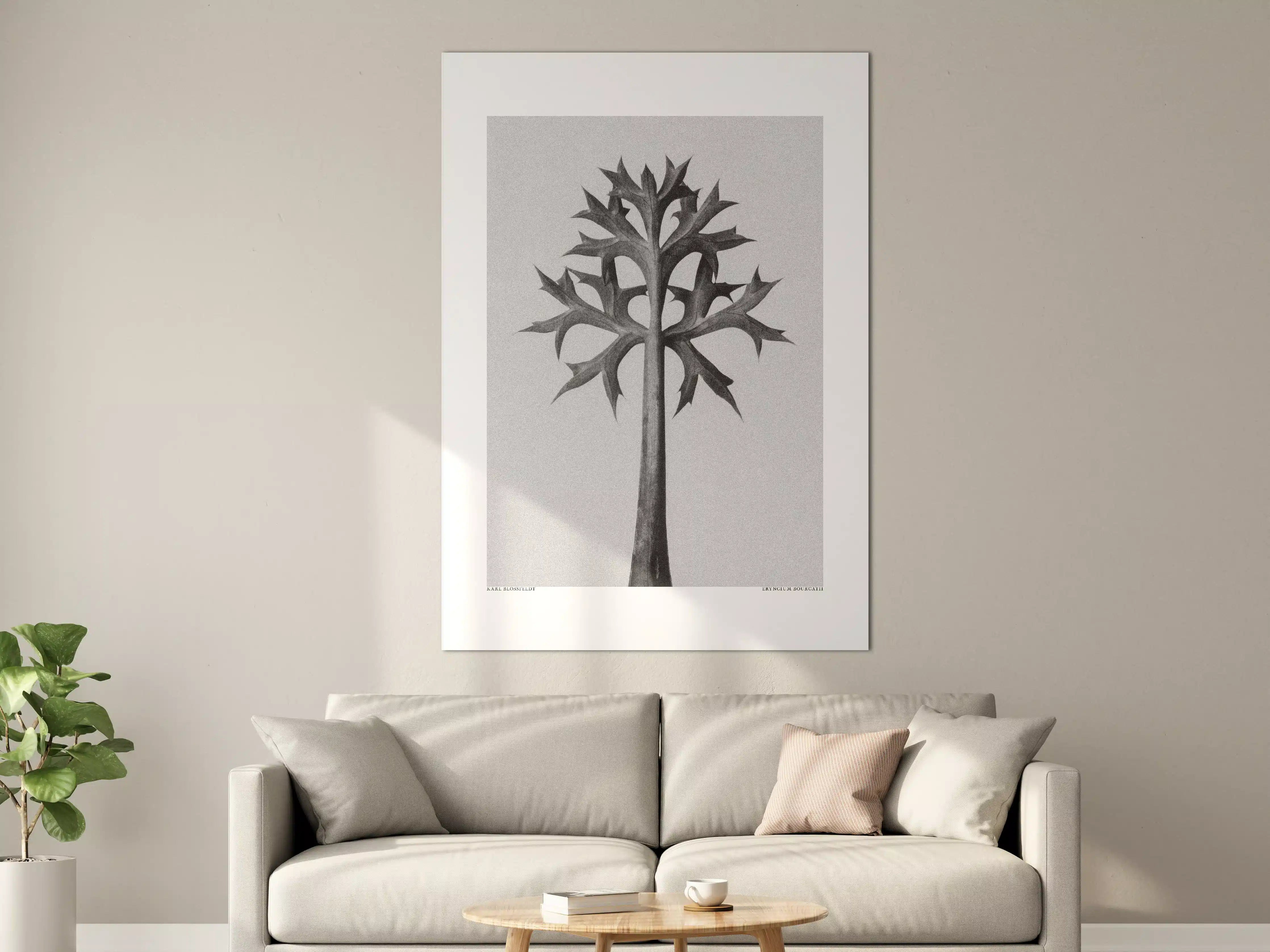 Große Wandbilder - Schwarzer Baum in monochromatischer Darstellung