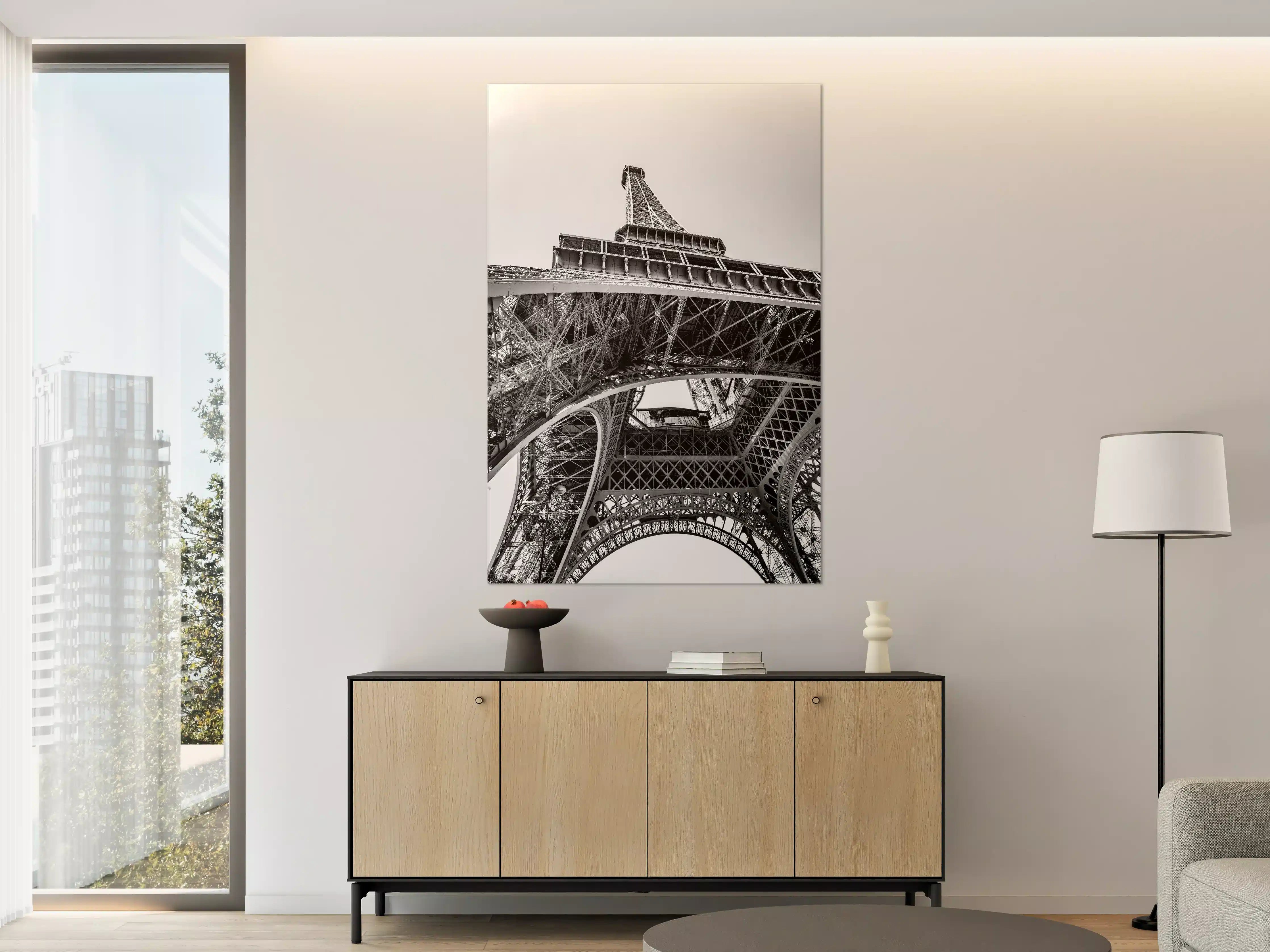 Große Wandbilder - Schwarzweiß-Ikone: Der Eiffelturm