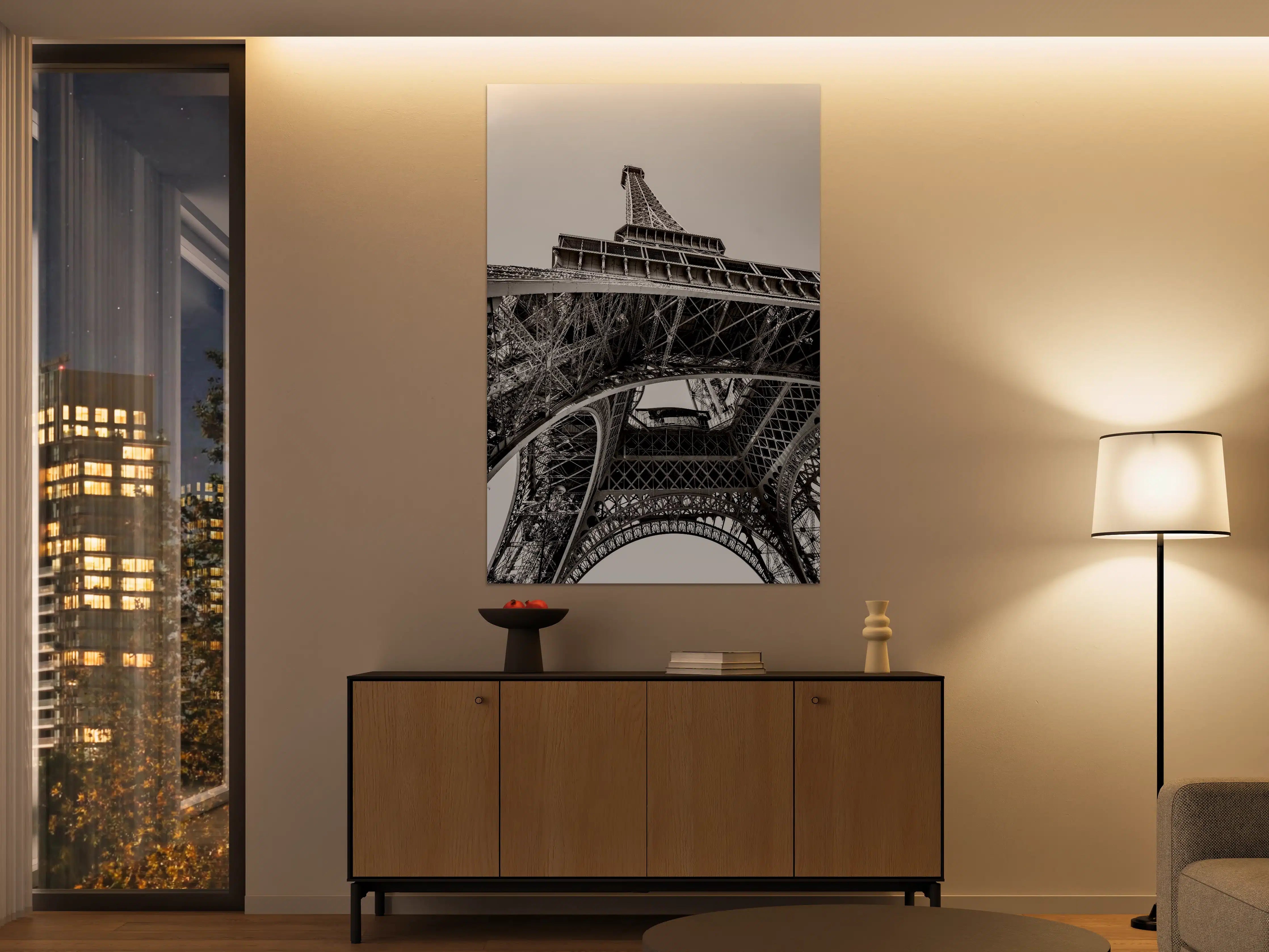 Große Wandbilder - Schwarzweiß-Ikone: Der Eiffelturm
