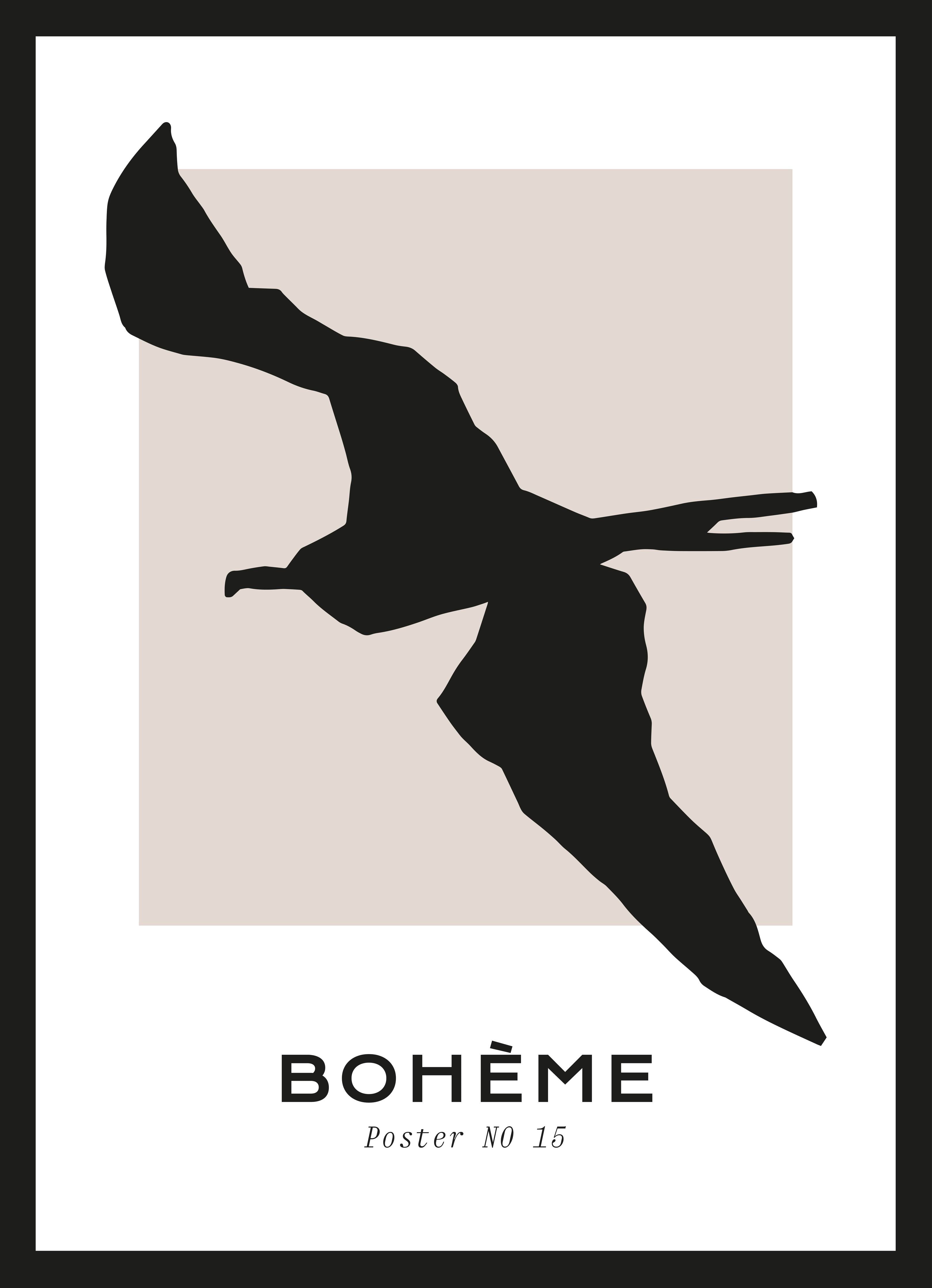 Große Wandbilder-Schwarzweiß-Vogel in Flugaufnahme