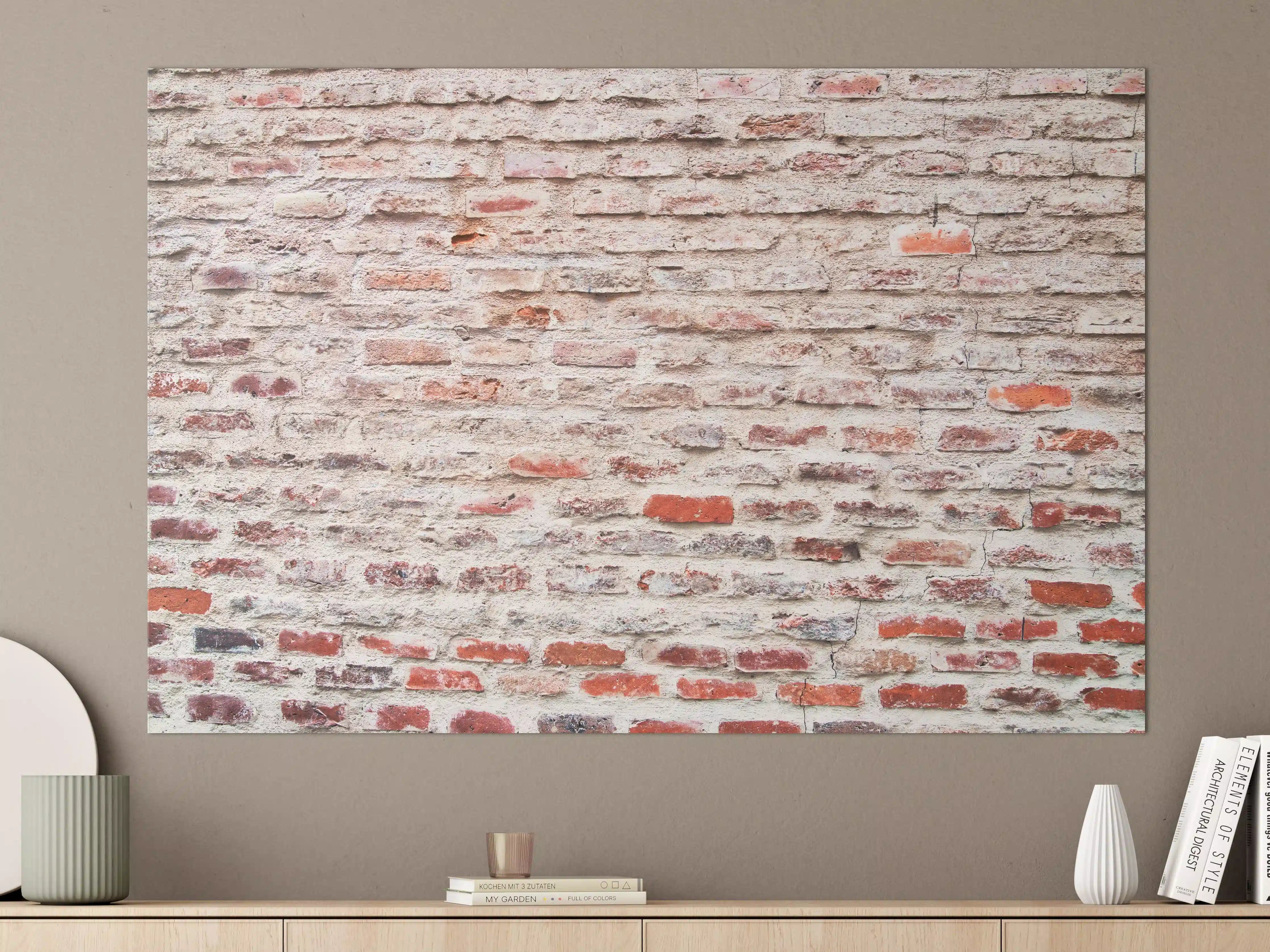 Große Wandbilder - Sehr alte kaputte Steinmauer