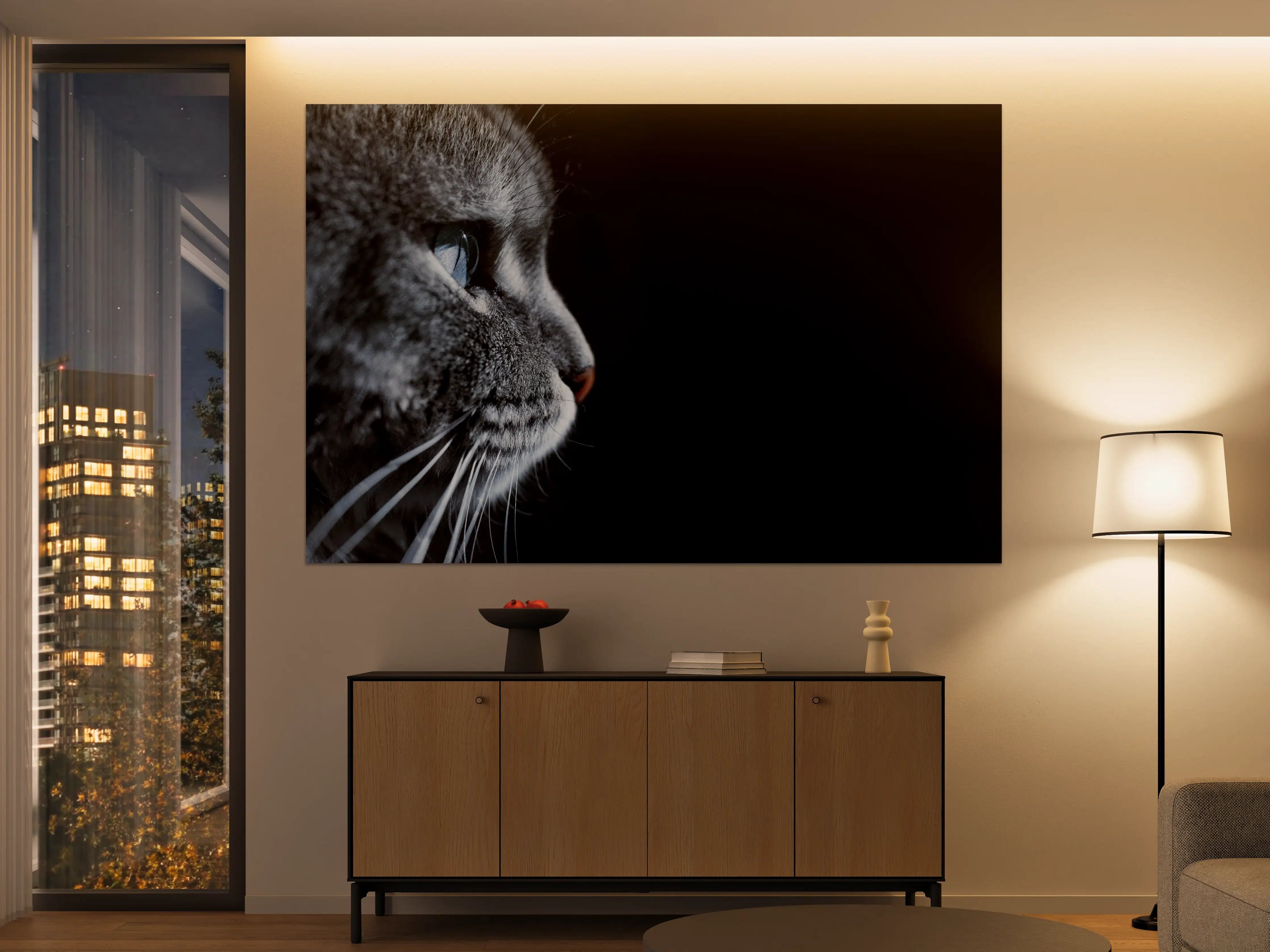 Große Wandbilder - Seitliches Katzen-Portrait