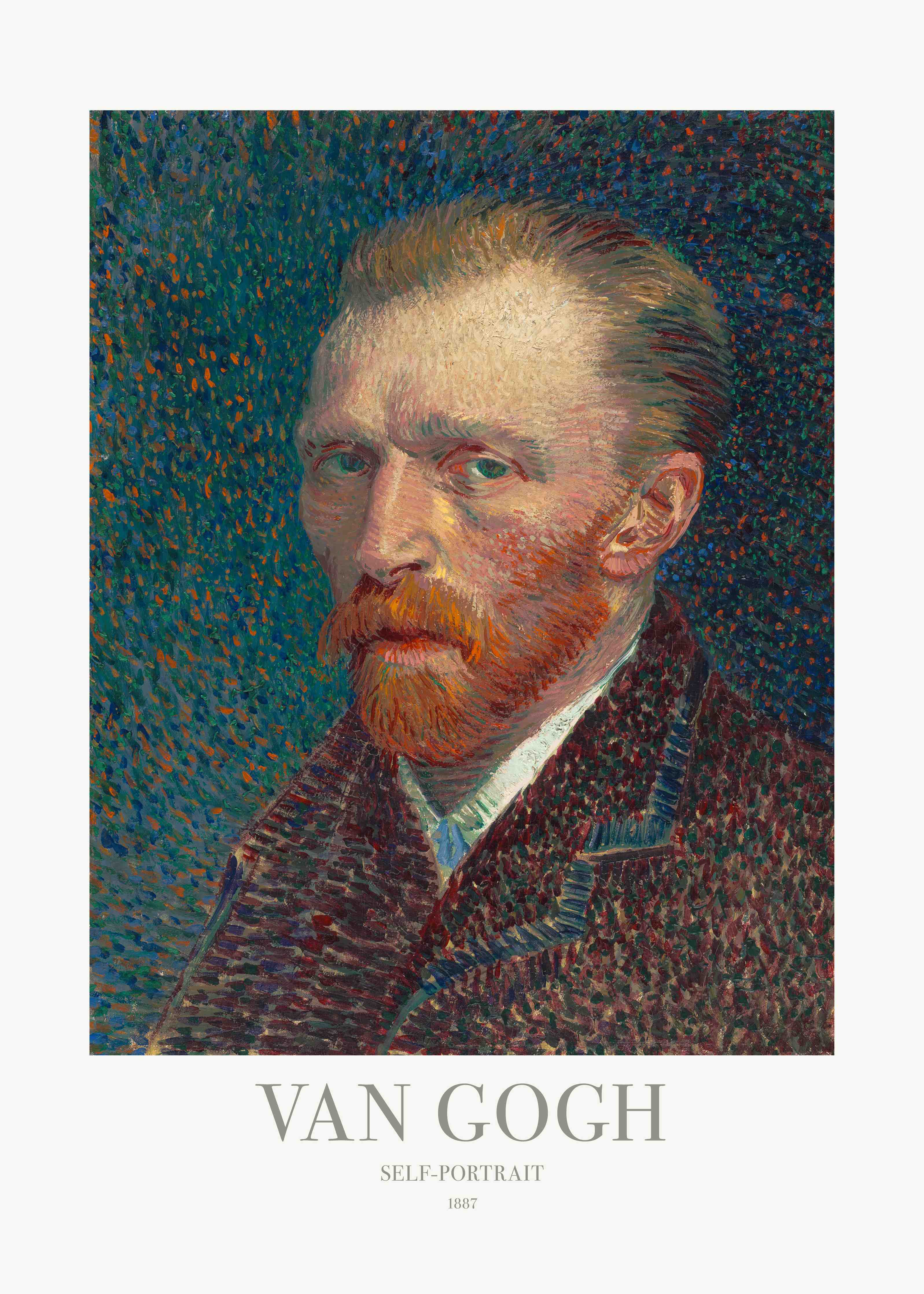 Große Wandbilder-Selbstporträt von Van Gogh in Pointillismus-Technik