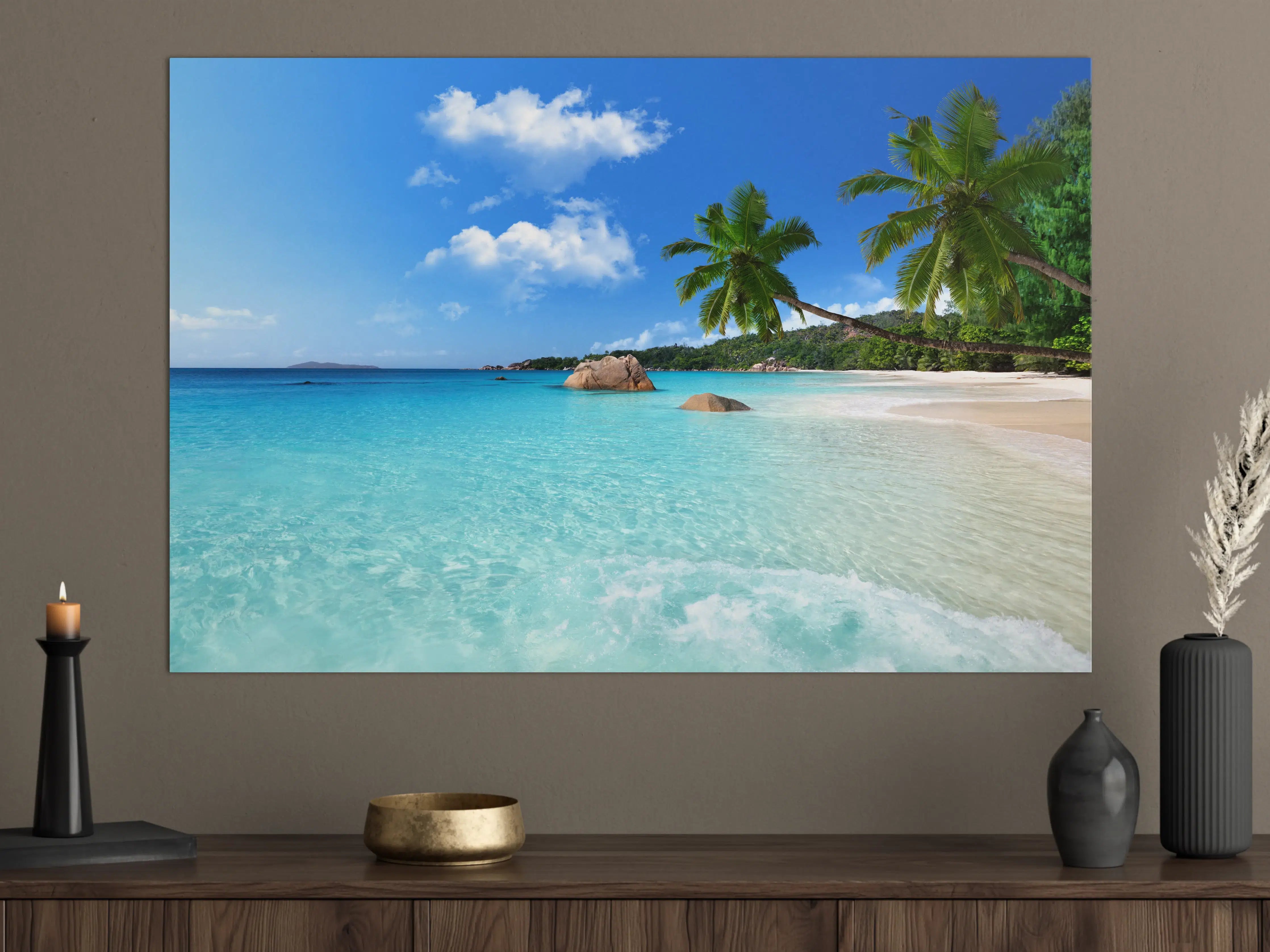 Große Wandbilder - Seychellen Paradiesstrand Türkis