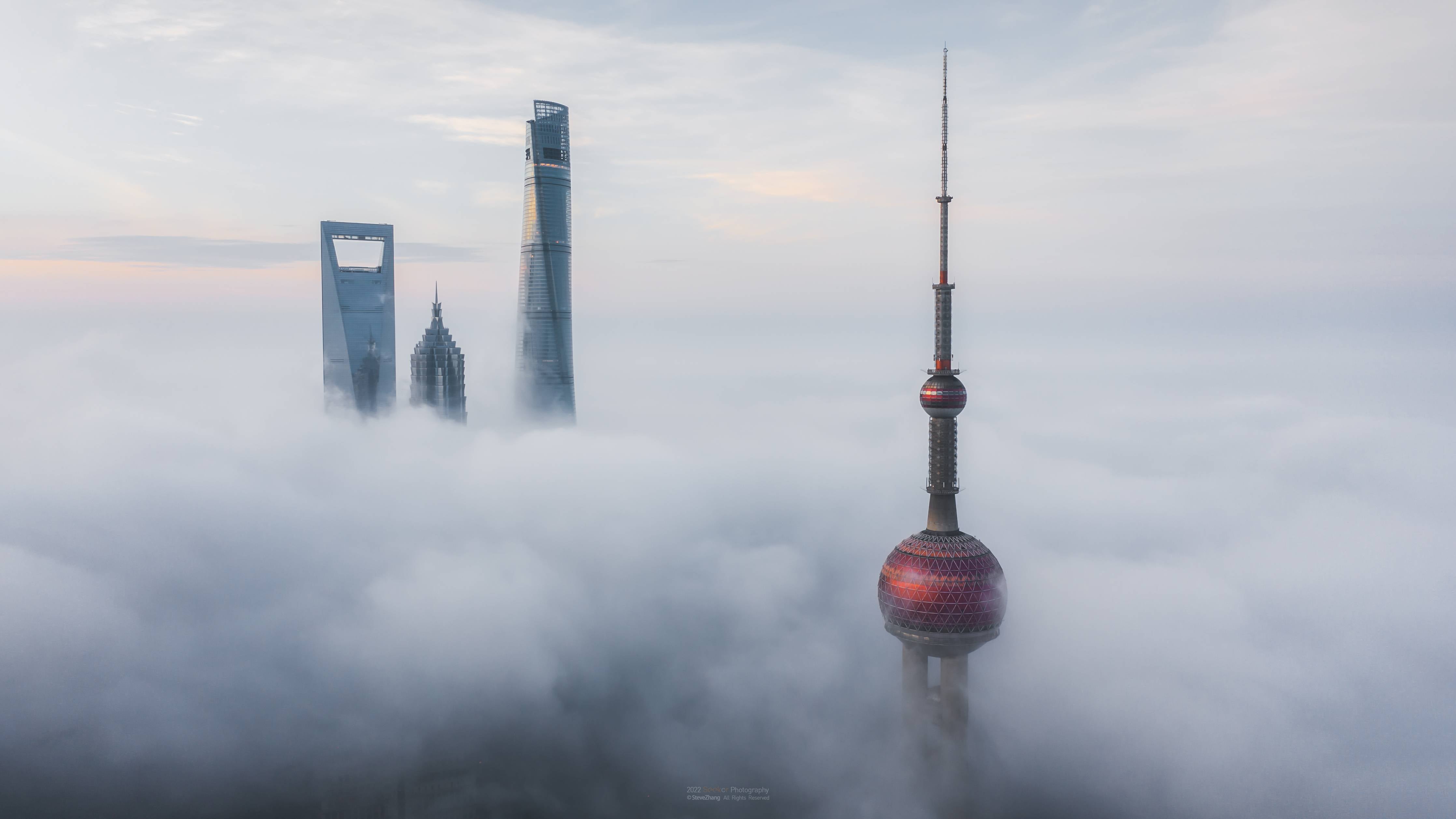 Große Wandbilder-Shanghai über den Wolken