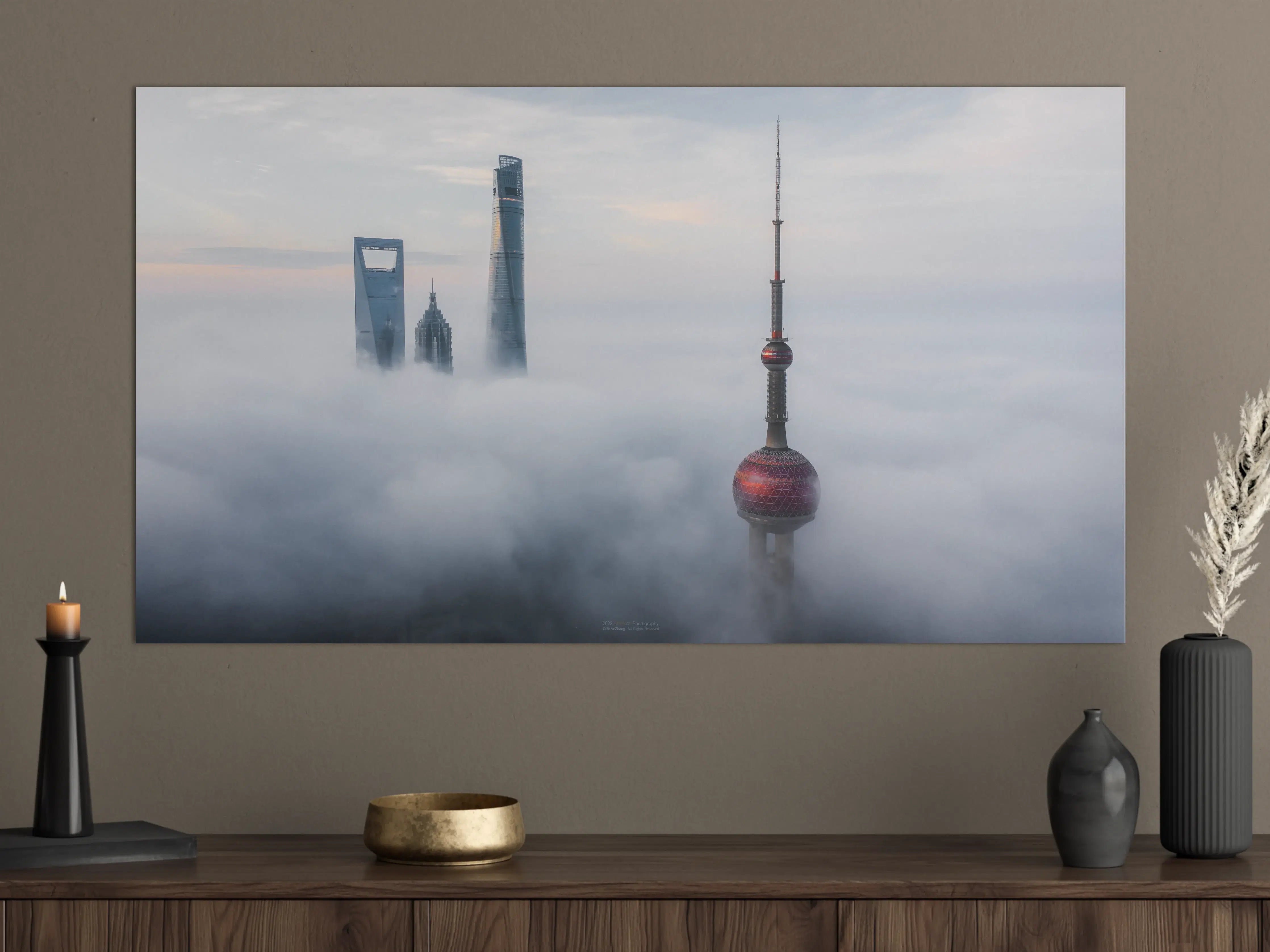 Große Wandbilder - Shanghai über den Wolken