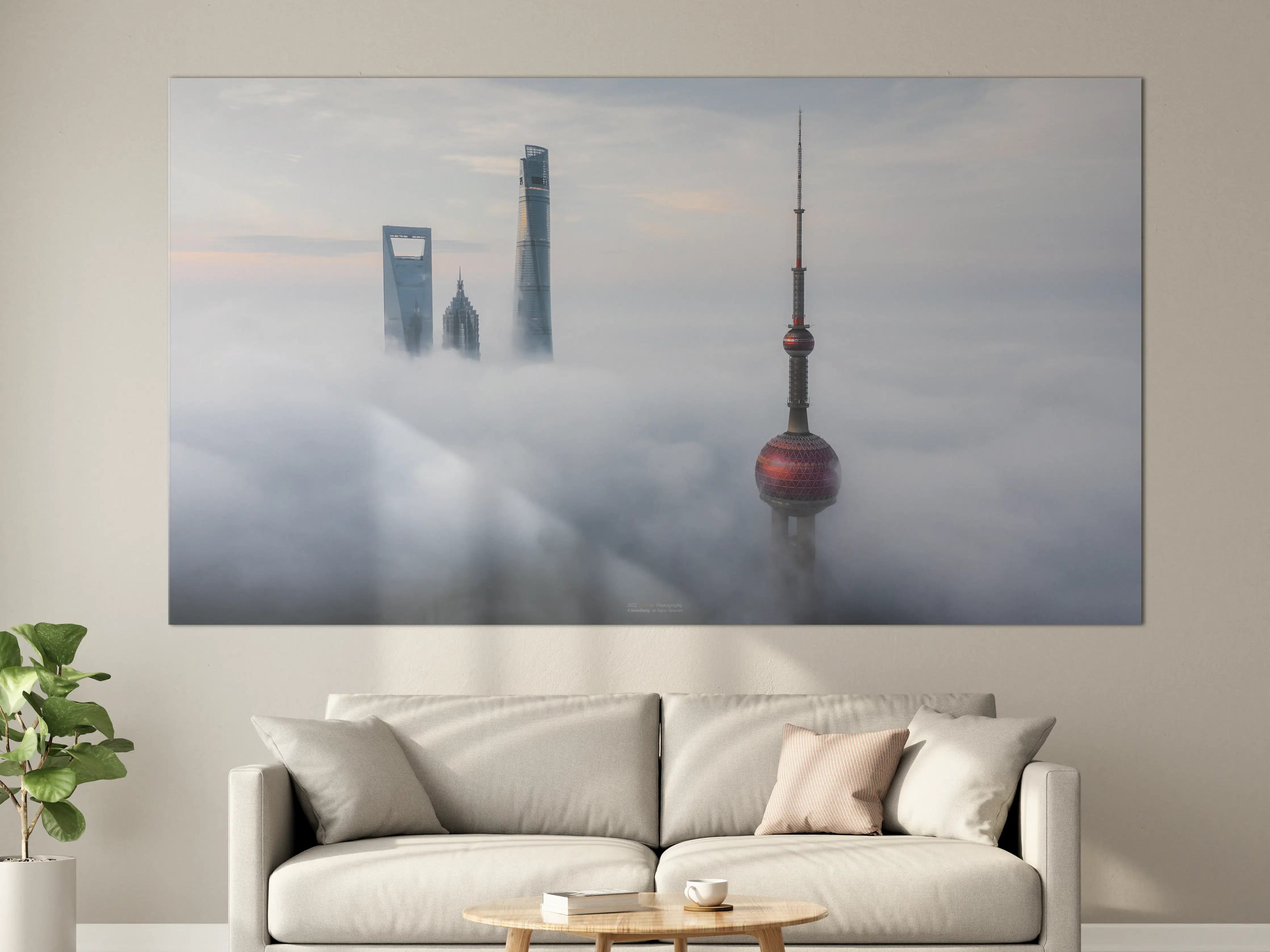 Große Wandbilder - Shanghai über den Wolken