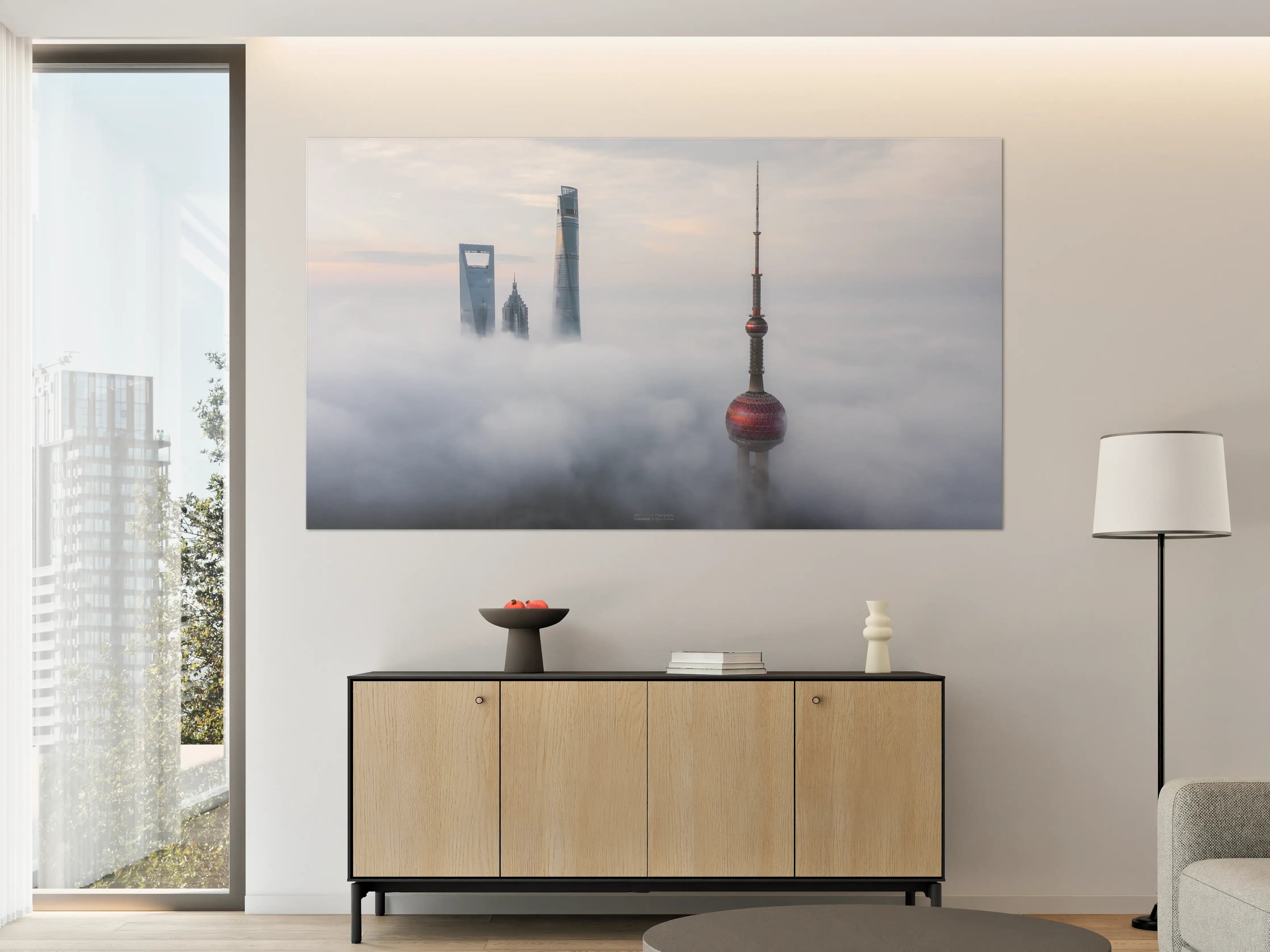 Große Wandbilder - Shanghai über den Wolken