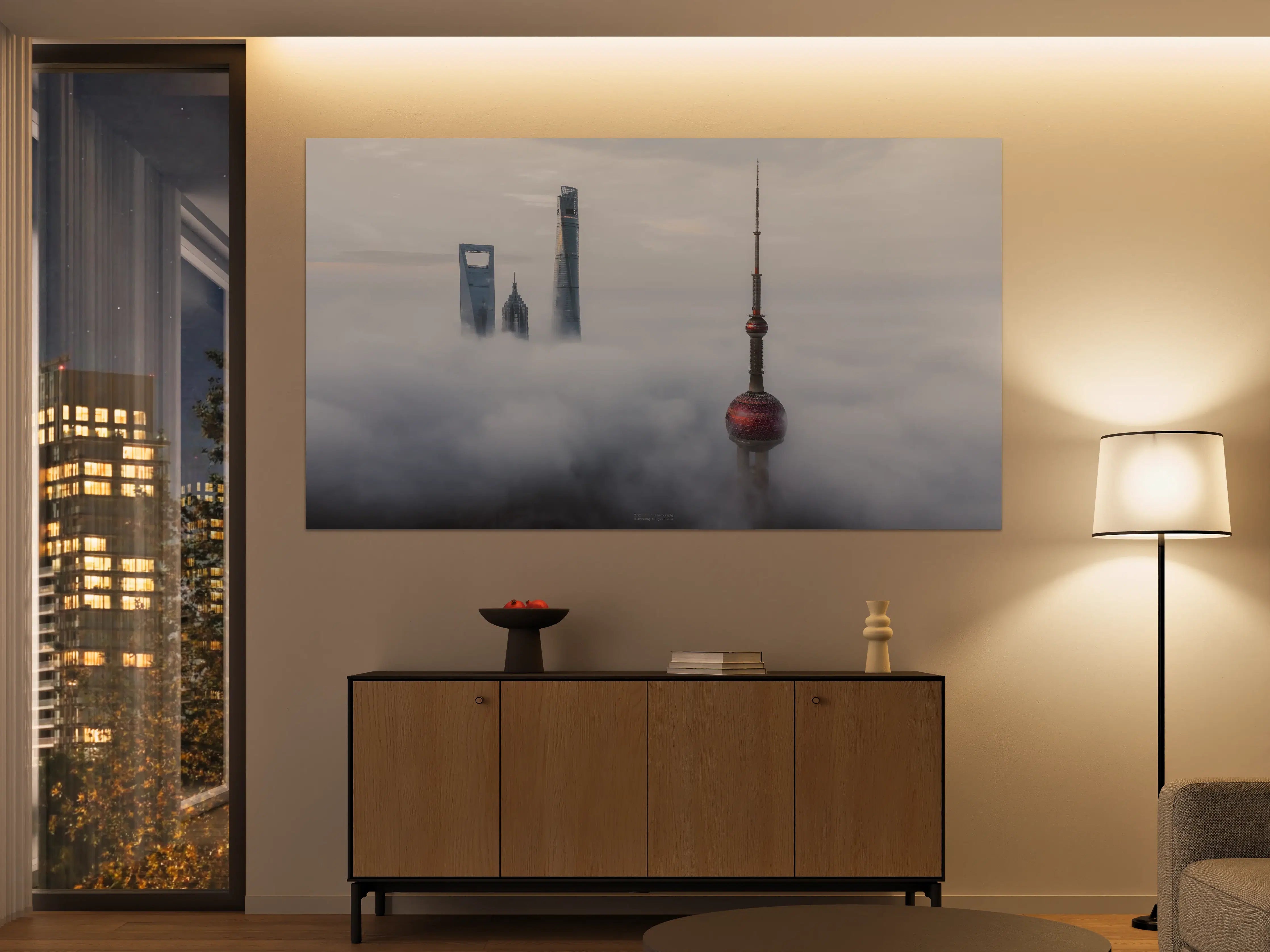 Große Wandbilder - Shanghai über den Wolken