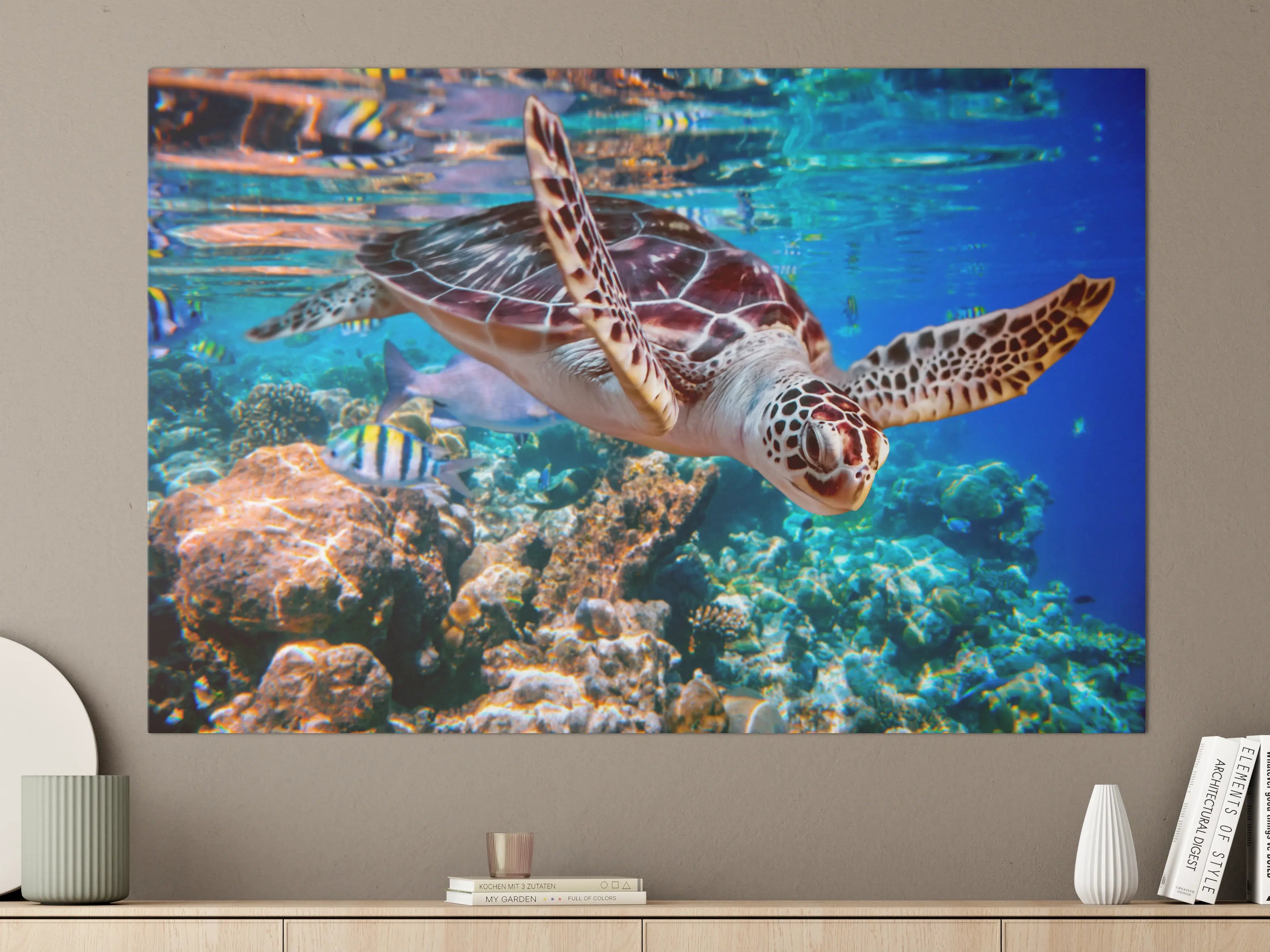 Große Wandbilder - Silberne Meeresreptilien