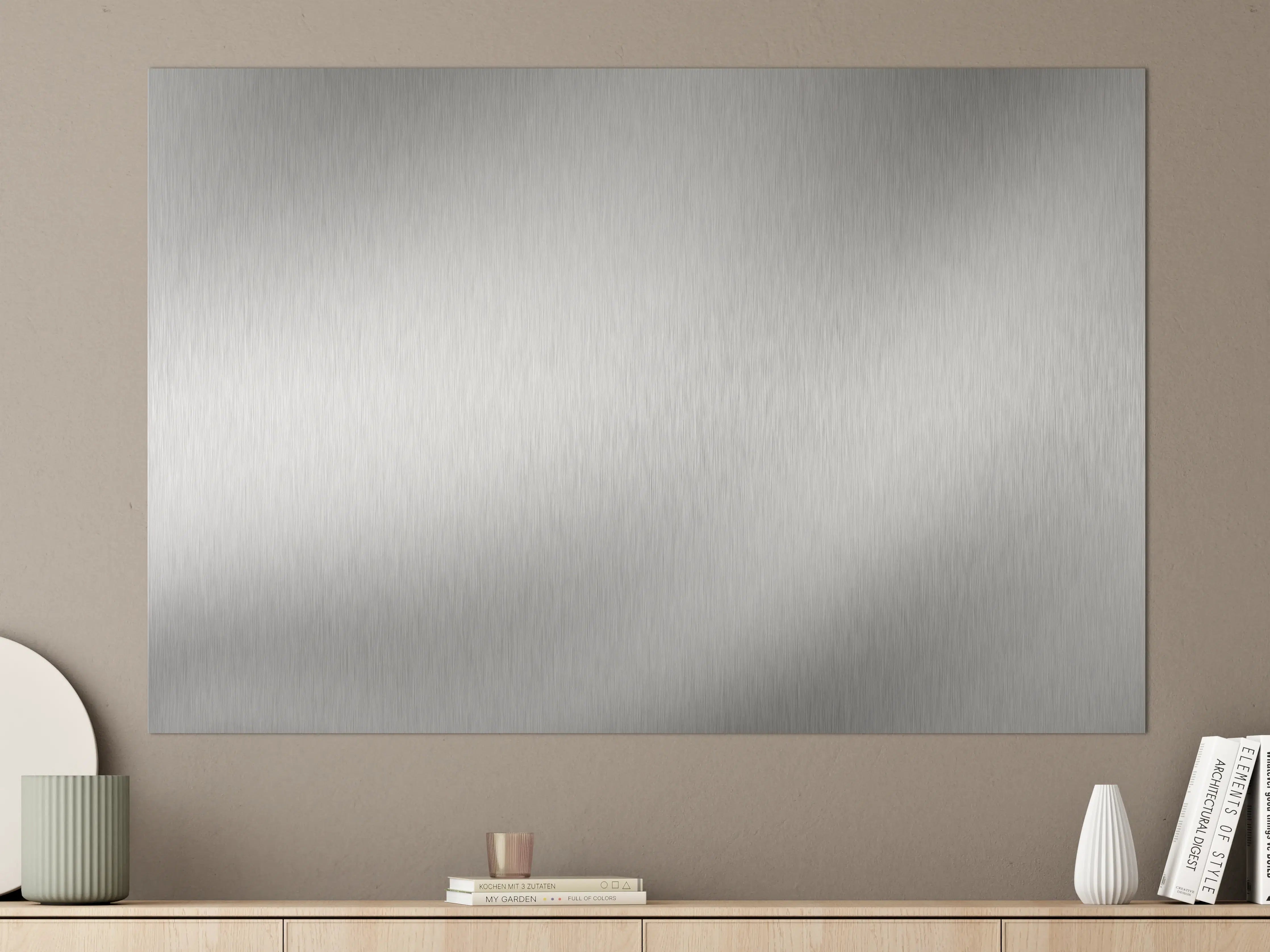 Große Wandbilder - Silberne belichtete Oberfläche