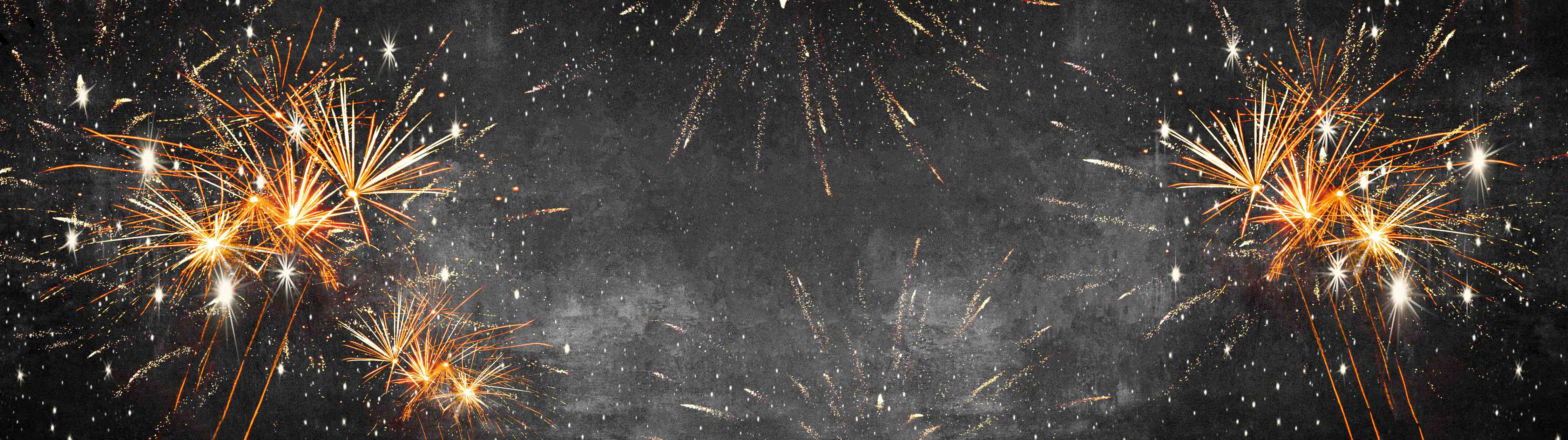 Große Wandbilder-Silvester Feuerwerk Grau Schwarz