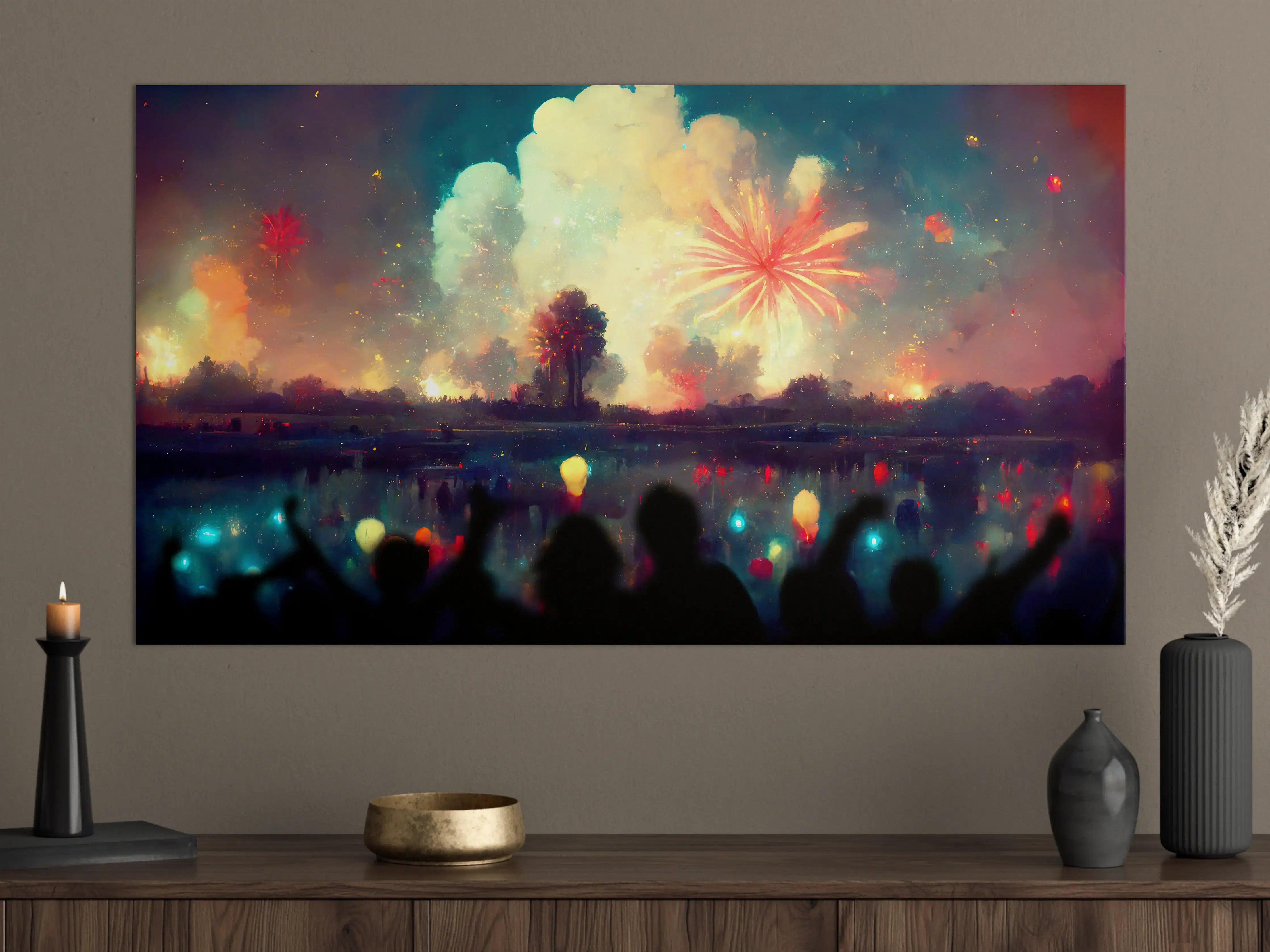 Große Wandbilder - Silvesternacht - Illustration