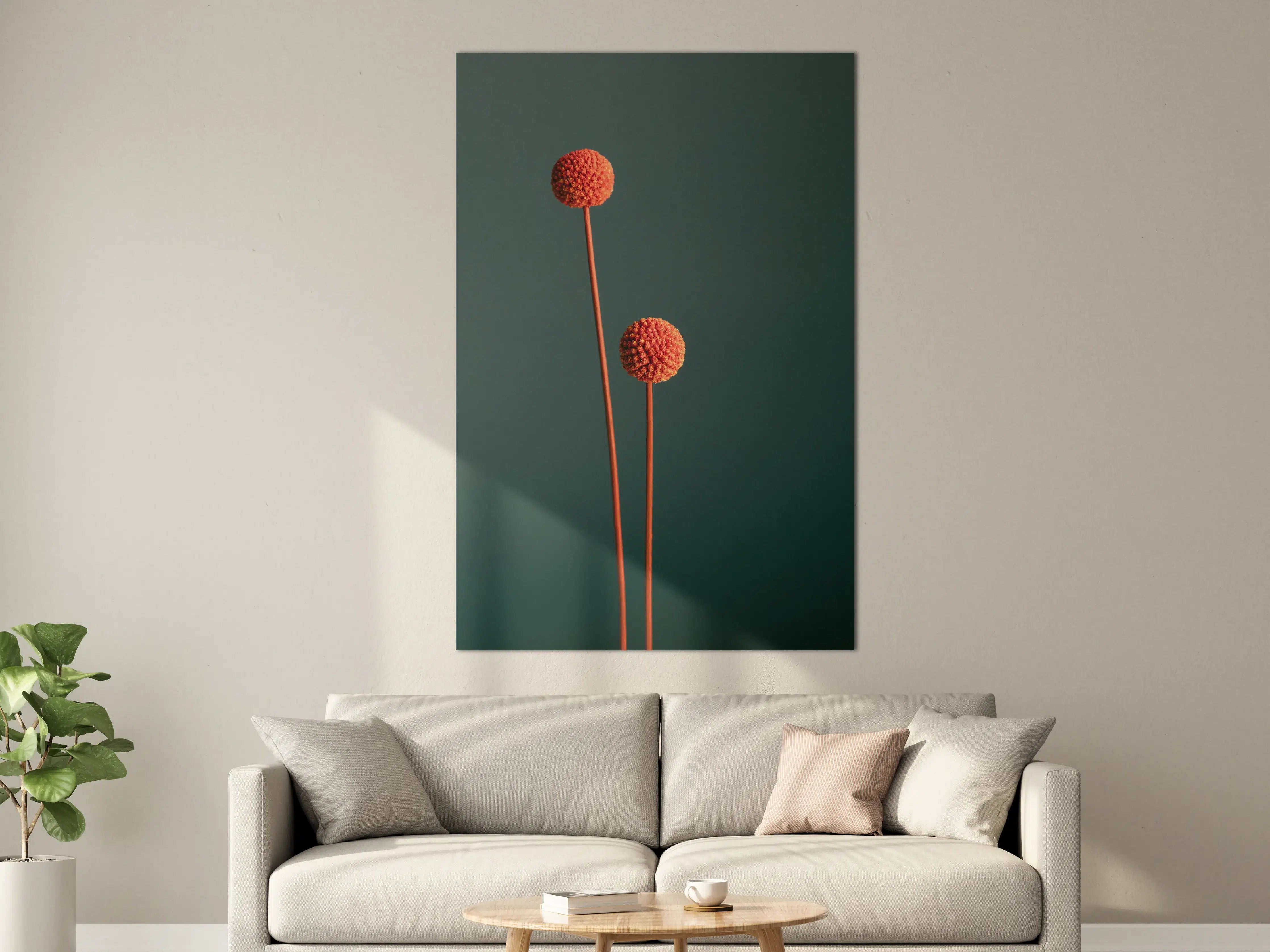 Große Wandbilder - Simpel, modernes Blumenmotiv