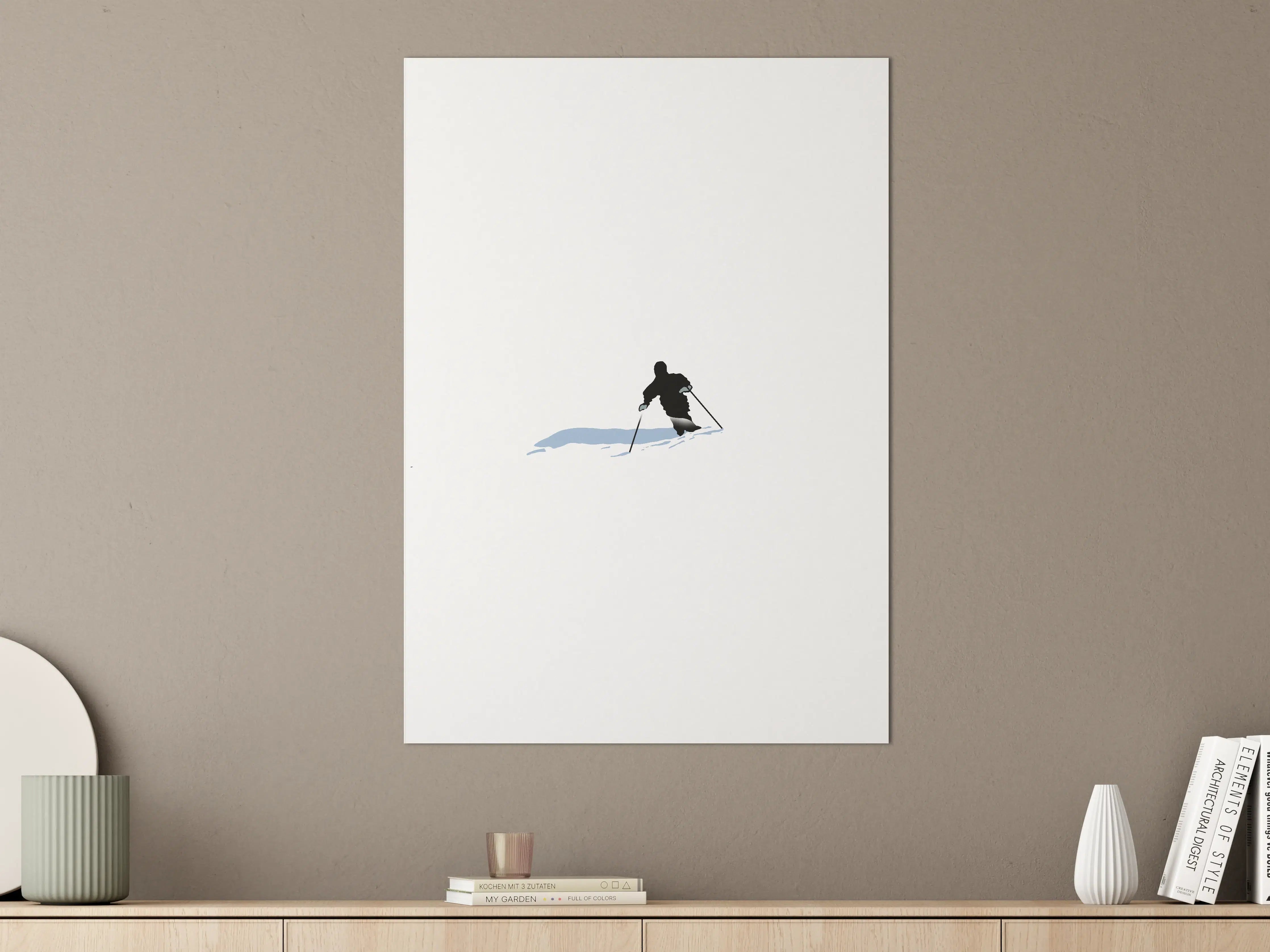 Große Wandbilder - Skifahrer in winterlicher Landschaft