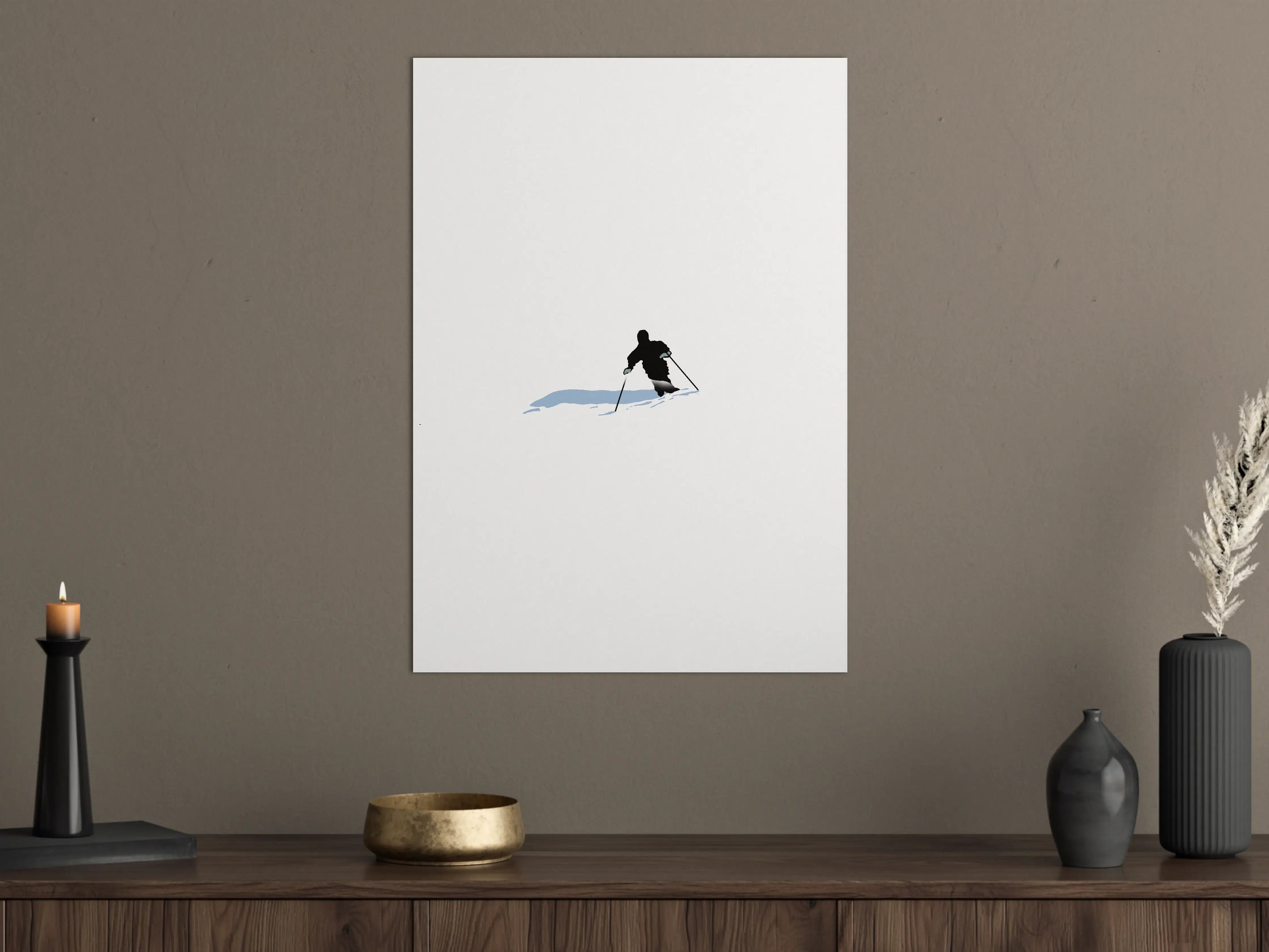 Große Wandbilder - Skifahrer in winterlicher Landschaft