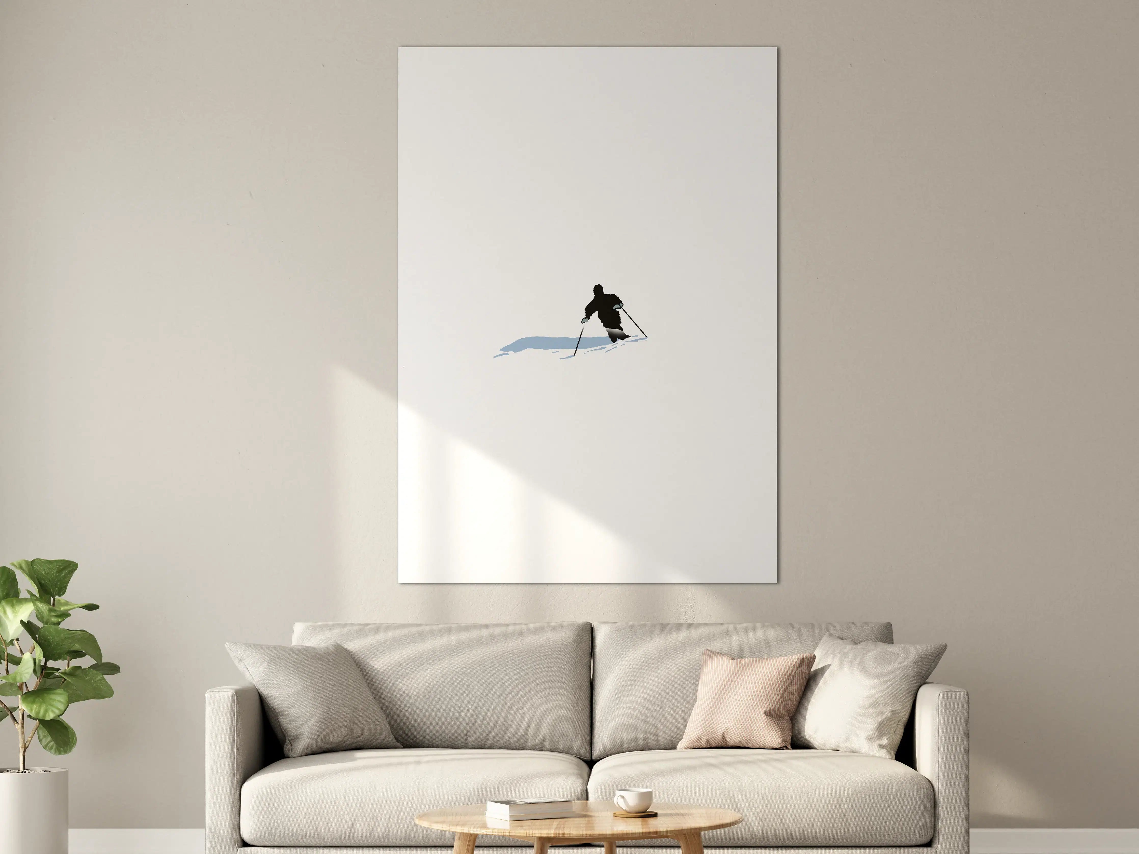 Große Wandbilder - Skifahrer in winterlicher Landschaft