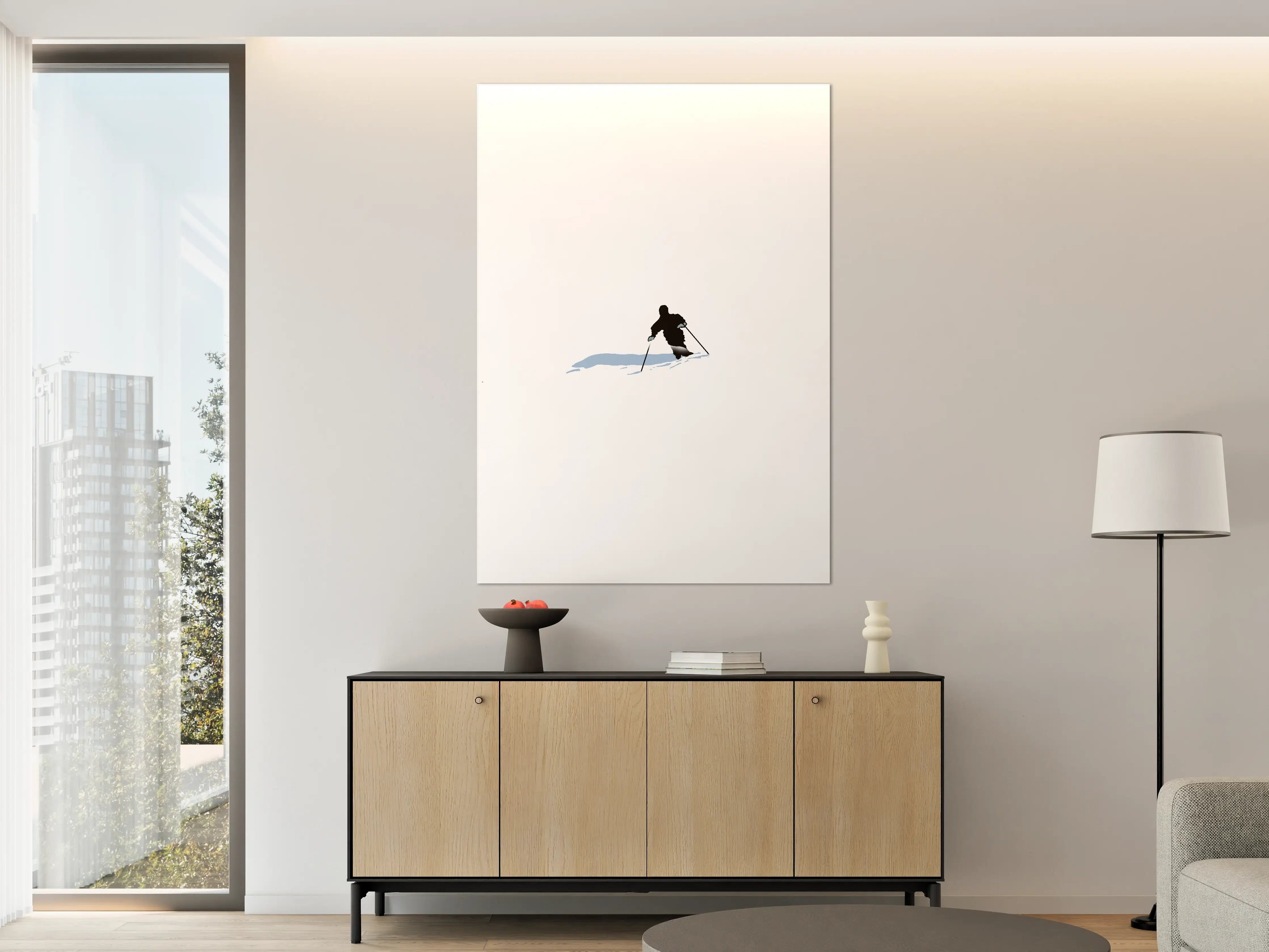 Große Wandbilder - Skifahrer in winterlicher Landschaft