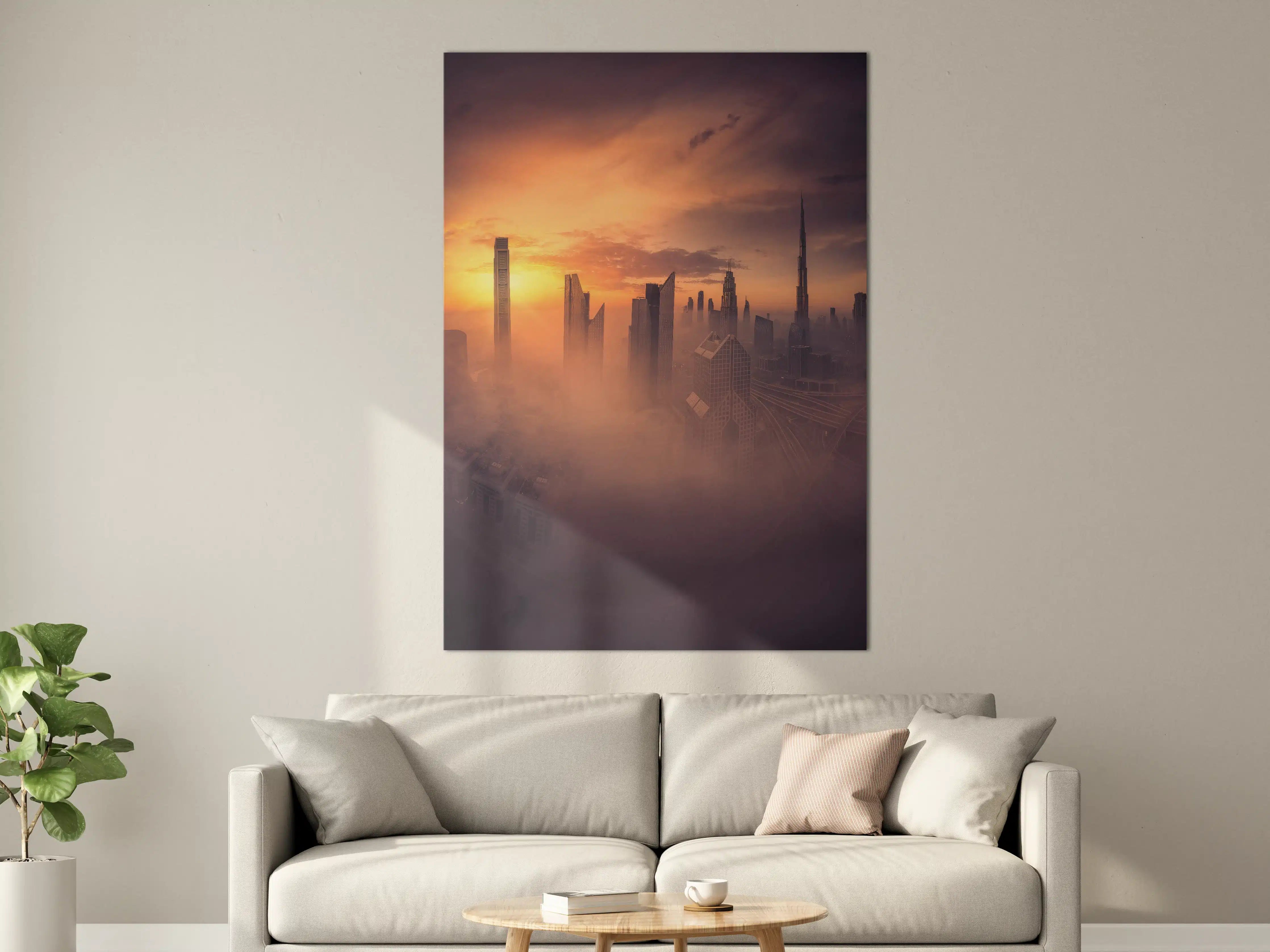 Große Wandbilder - Skyscraper Skyline bei Sonnenuntergang