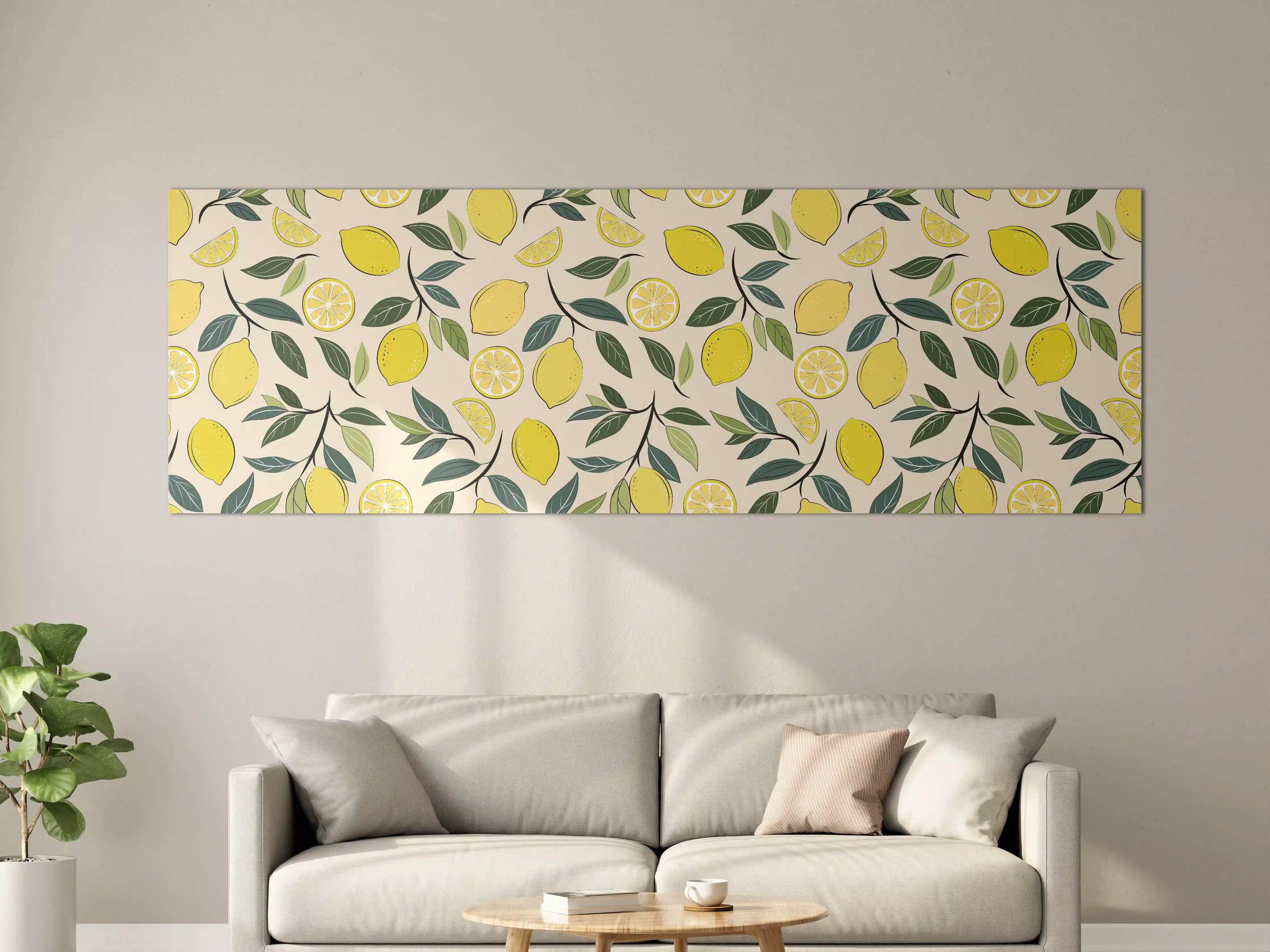 Große Wandbilder - Sommerliches Zitronen-Design Gelb-Grün