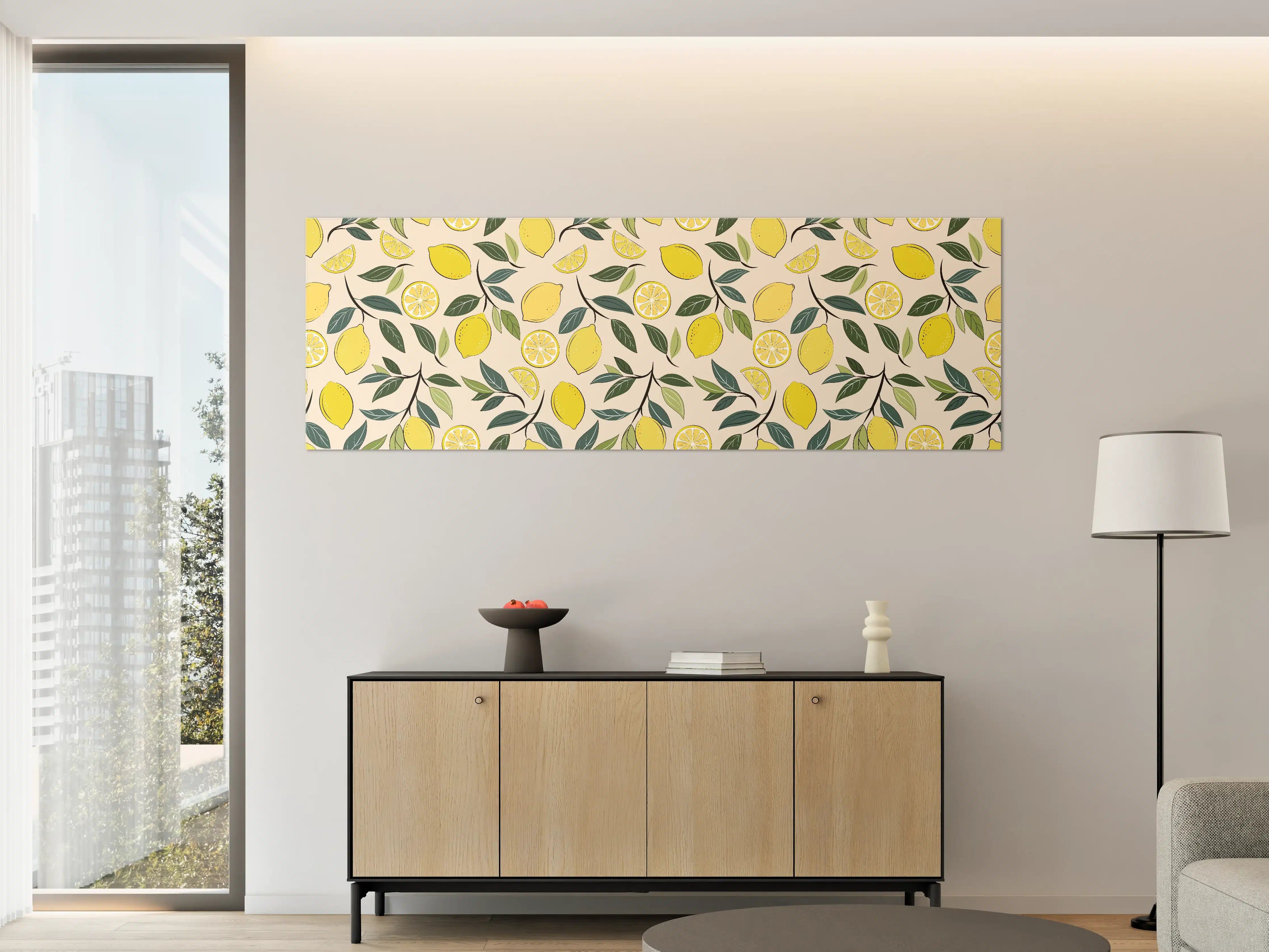 Große Wandbilder - Sommerliches Zitronen-Design Gelb-Grün