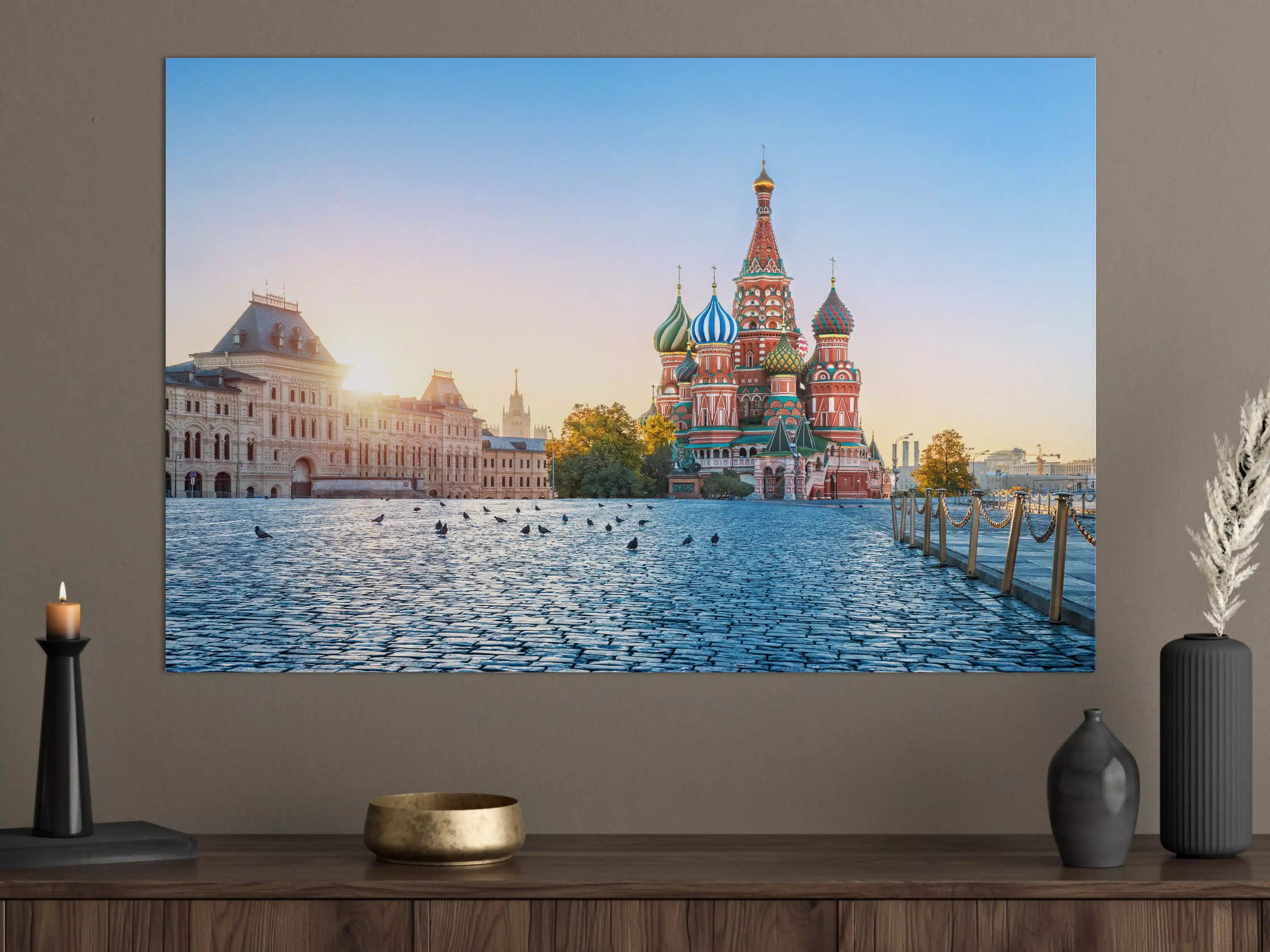 Große Wandbilder - Sonnenaufgang an der Basilius-Kathedrale